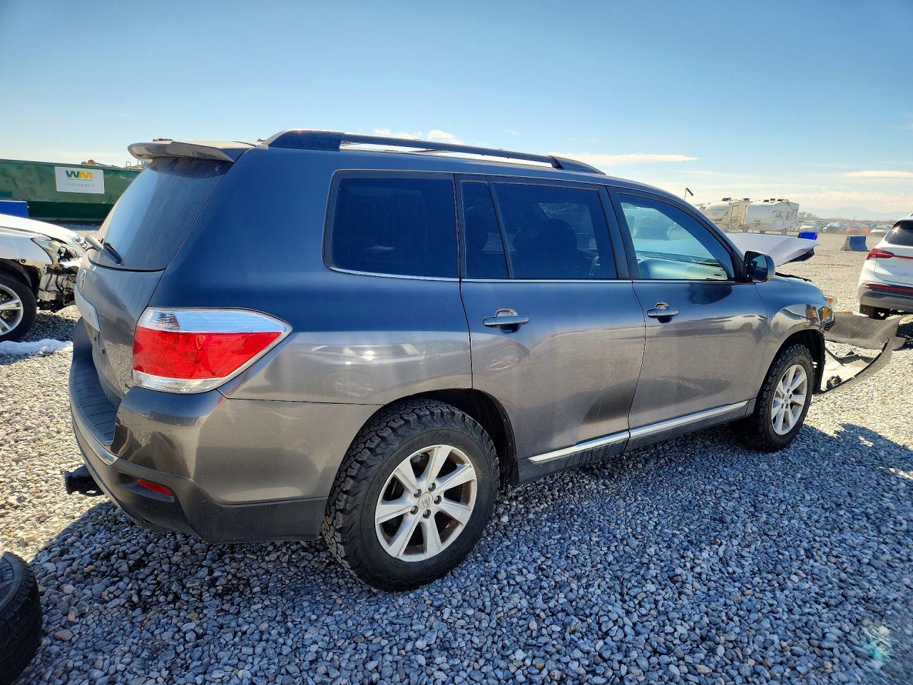 2013 Toyota Highlander Se Gray vin: 5TDBK3EHXDS193084