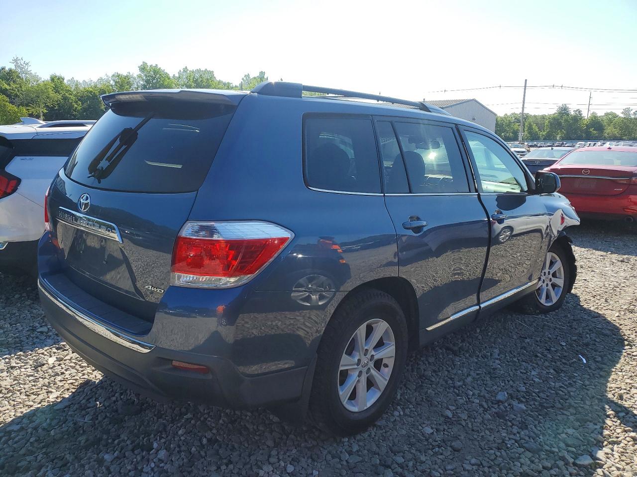 2013 Toyota Highlander Se Blue vin: 5TDBK3EHXDS194025
