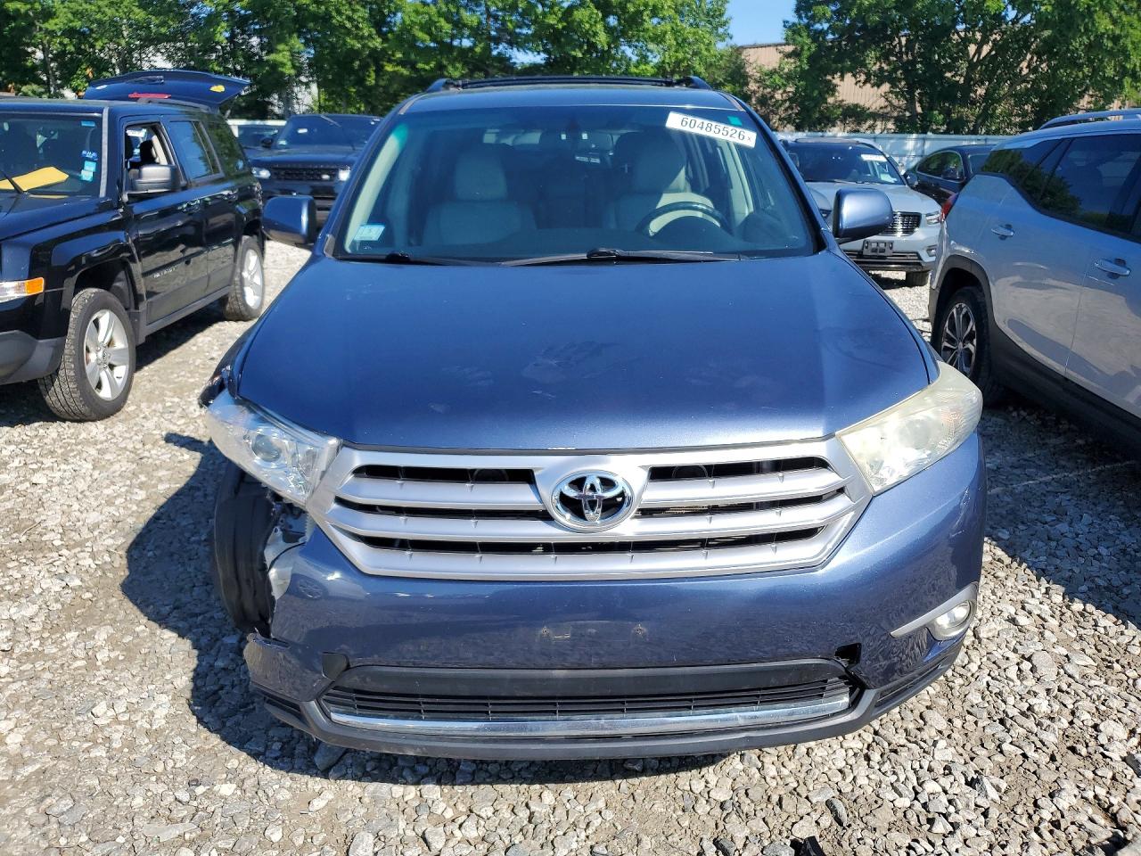 2013 Toyota Highlander Se Blue vin: 5TDBK3EHXDS194025