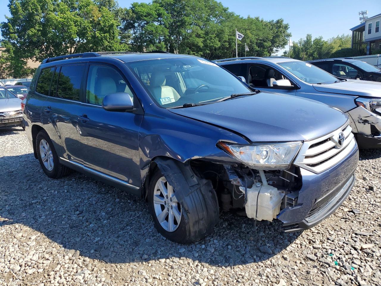 2013 Toyota Highlander Se Blue vin: 5TDBK3EHXDS194025