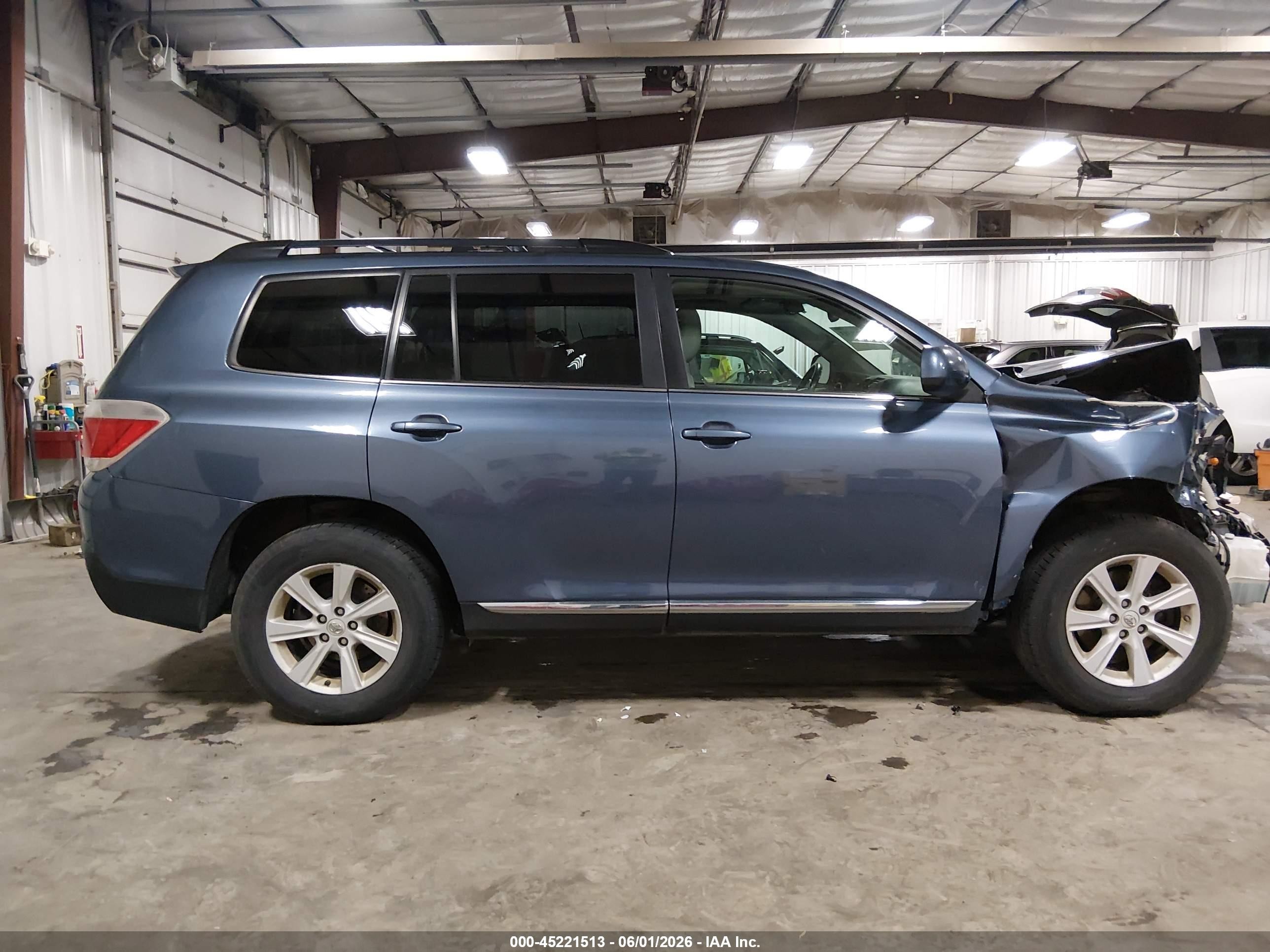 2013 Toyota Highlander Se V6 Blue vin: 5TDBK3EHXDS202771