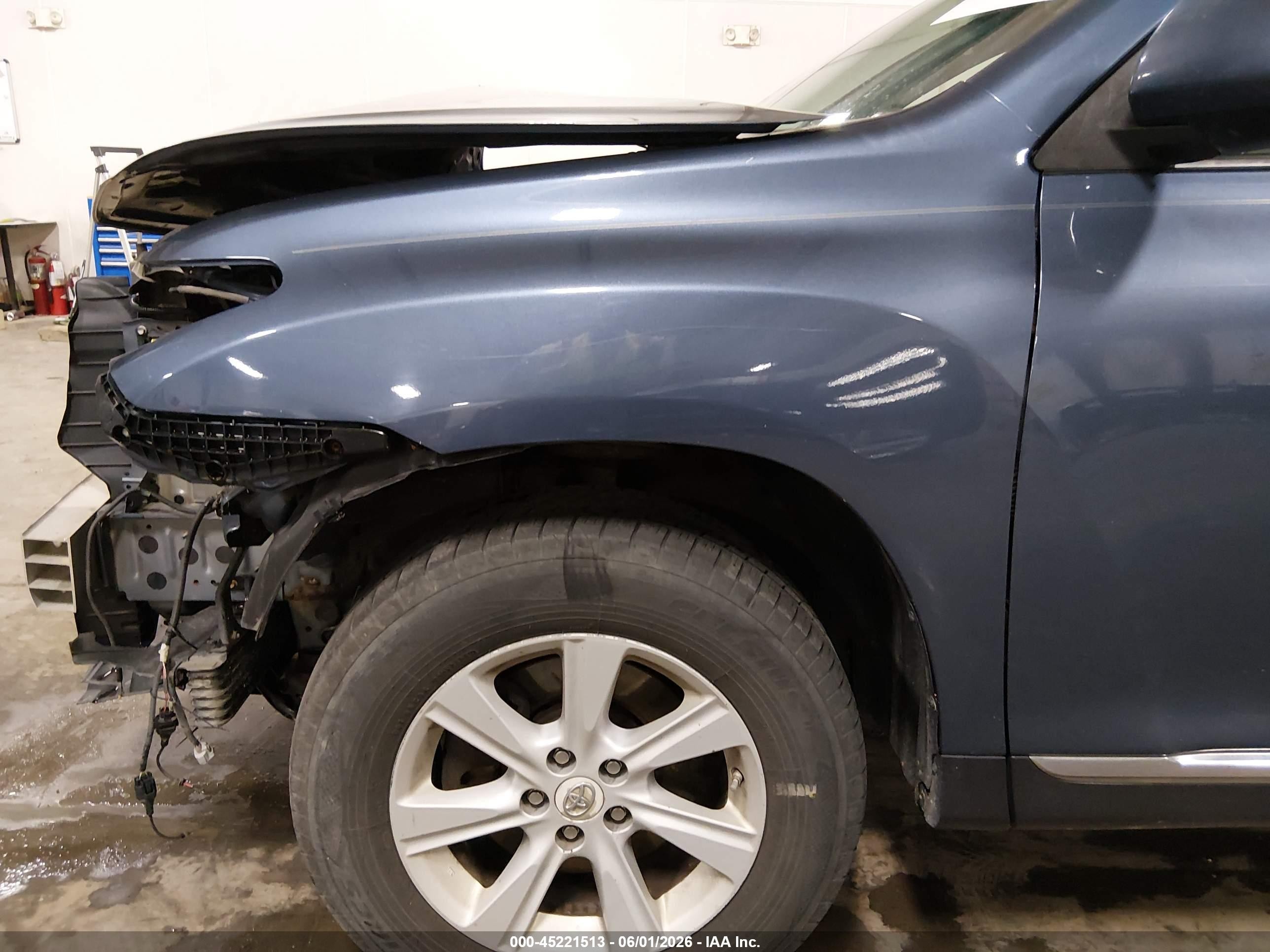 2013 Toyota Highlander Se V6 Blue vin: 5TDBK3EHXDS202771