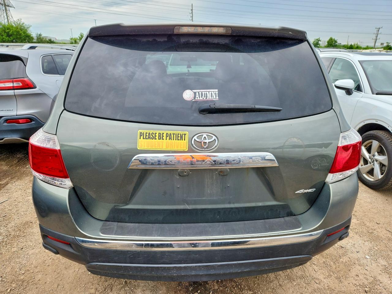 2013 Toyota Highlander Base Green vin: 5TDBK3EHXDS216668