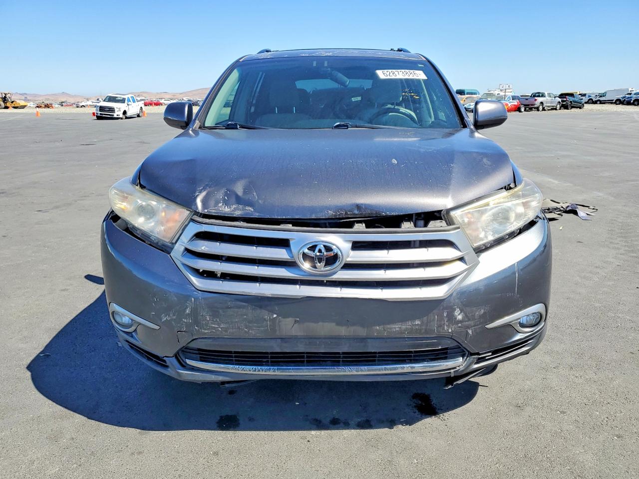 2013 Toyota Highlander Plus Gray vin: 5TDBK3EHXDS221451