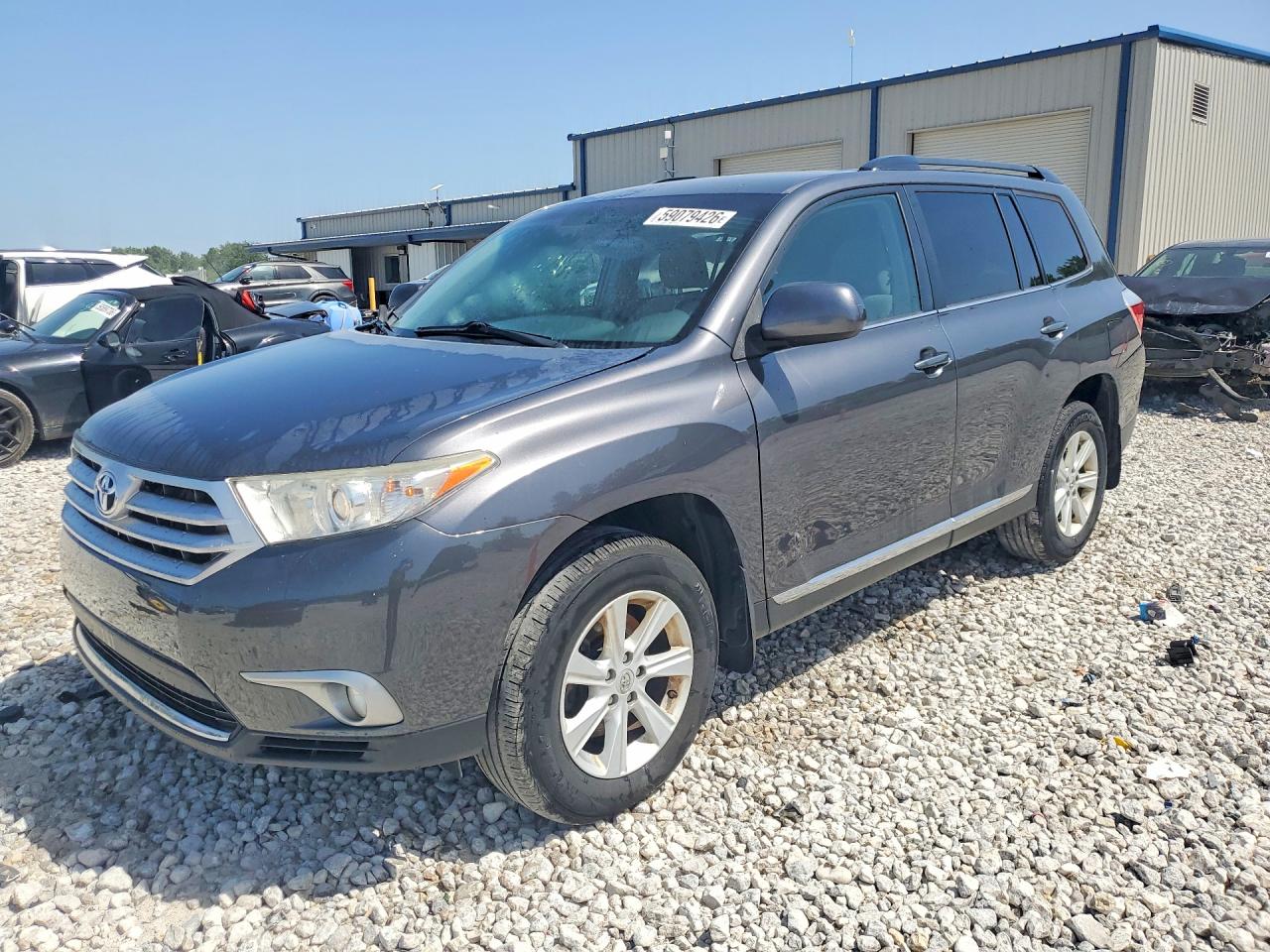 2013 Toyota Highlander Plus Gray vin: 5TDBK3EHXDS236077