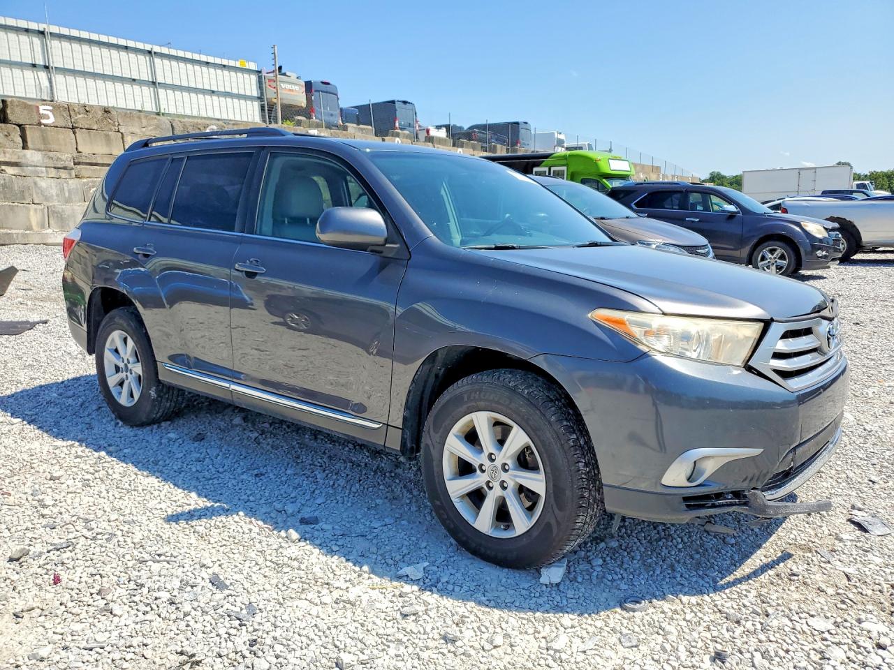 2013 Toyota Highlander Se Gray vin: 5TDBK3EHXDS238296