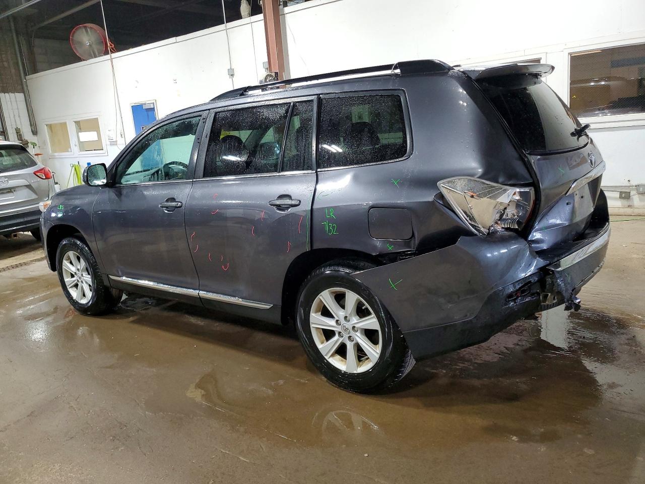 2013 Toyota Highlander Se Gray vin: 5TDBK3EHXDS253395