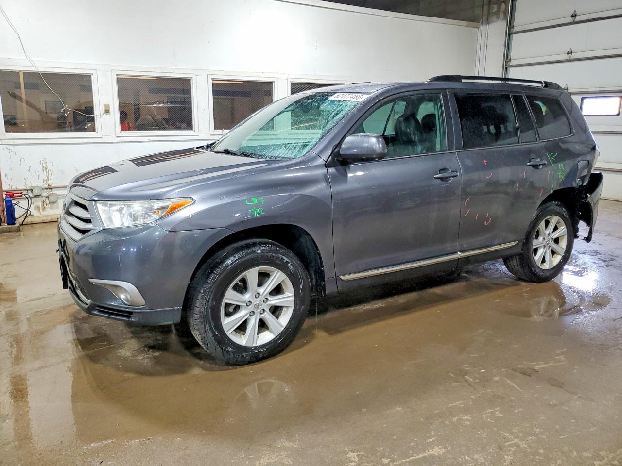 2013 Toyota Highlander Se Gray vin: 5TDBK3EHXDS253395