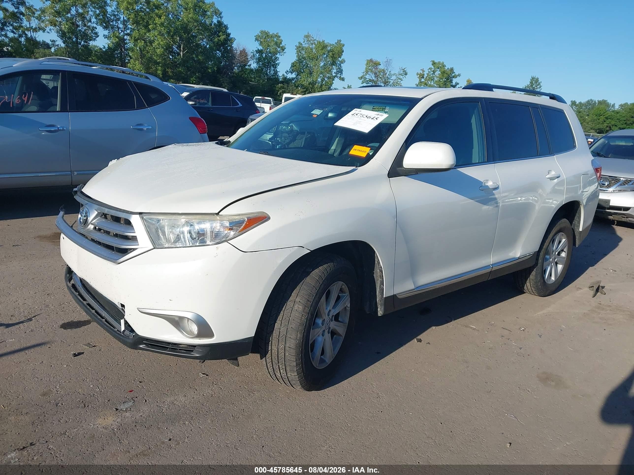 2013 Toyota Highlander Se V6 White vin: 5TDBK3EHXDS273100