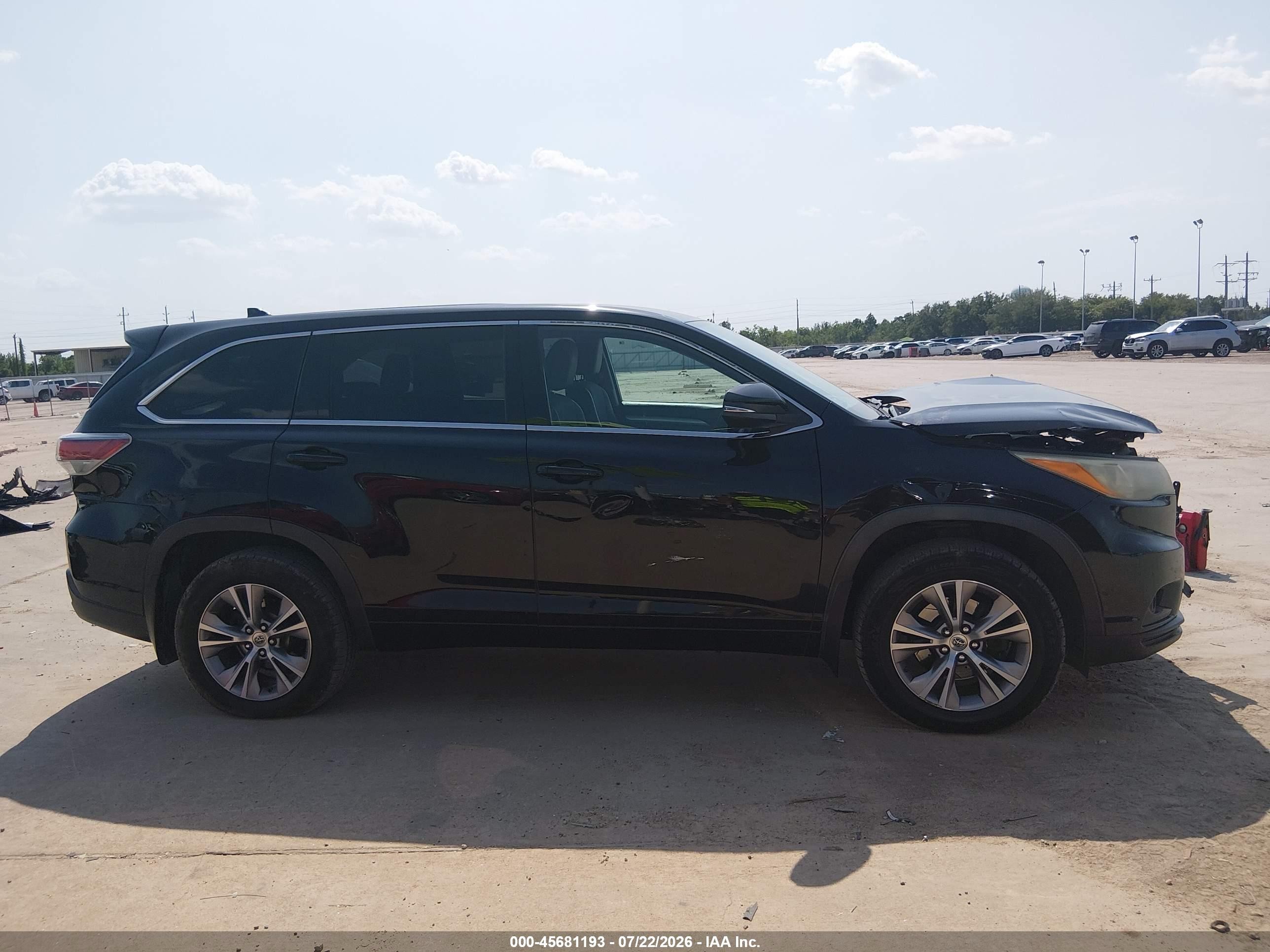 2015 Toyota Highlander Le Plus V6 Black vin: 5TDBKRFH0FS143329