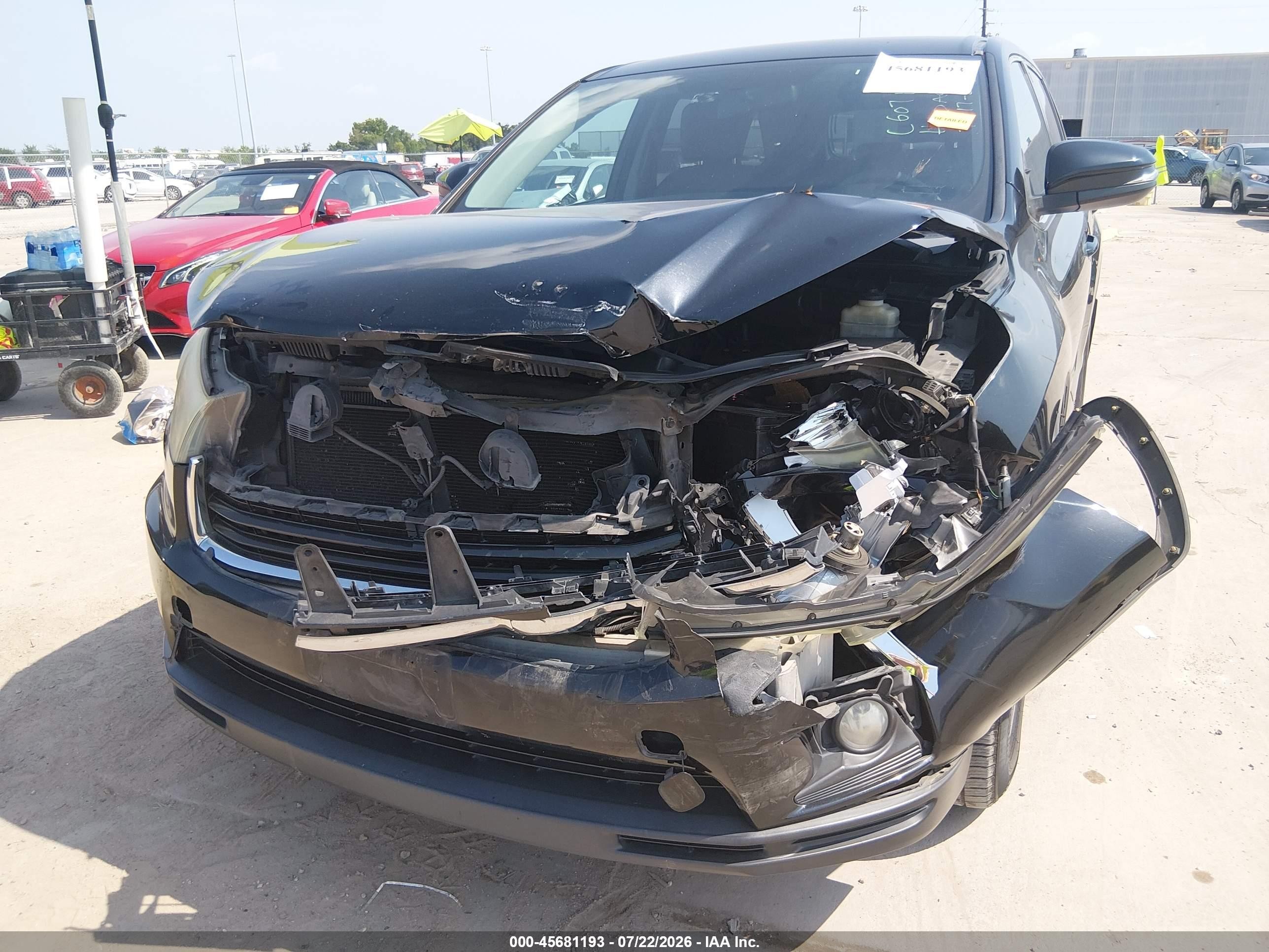 2015 Toyota Highlander Le Plus V6 Black vin: 5TDBKRFH0FS143329