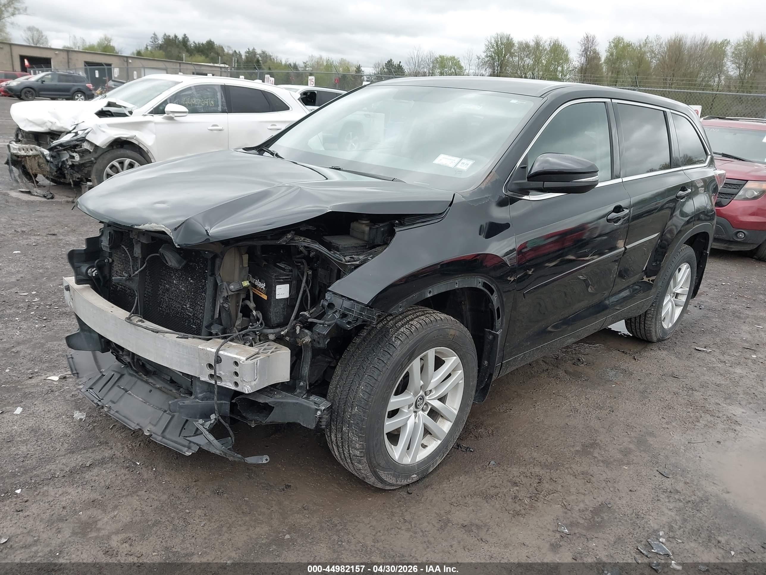 2016 Toyota Highlander Le V6 Black vin: 5TDBKRFH0GS257803