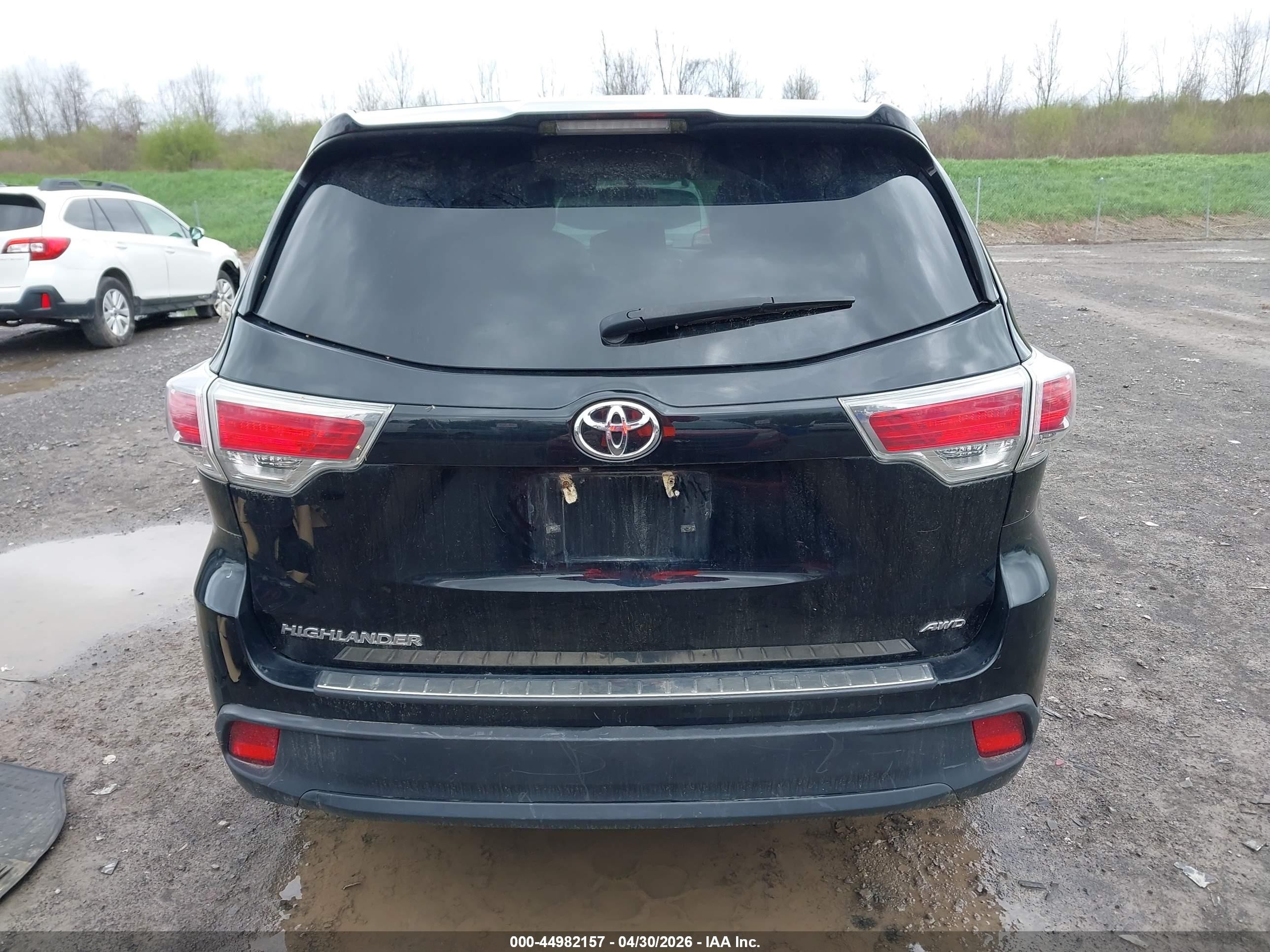 2016 Toyota Highlander Le V6 Black vin: 5TDBKRFH0GS257803