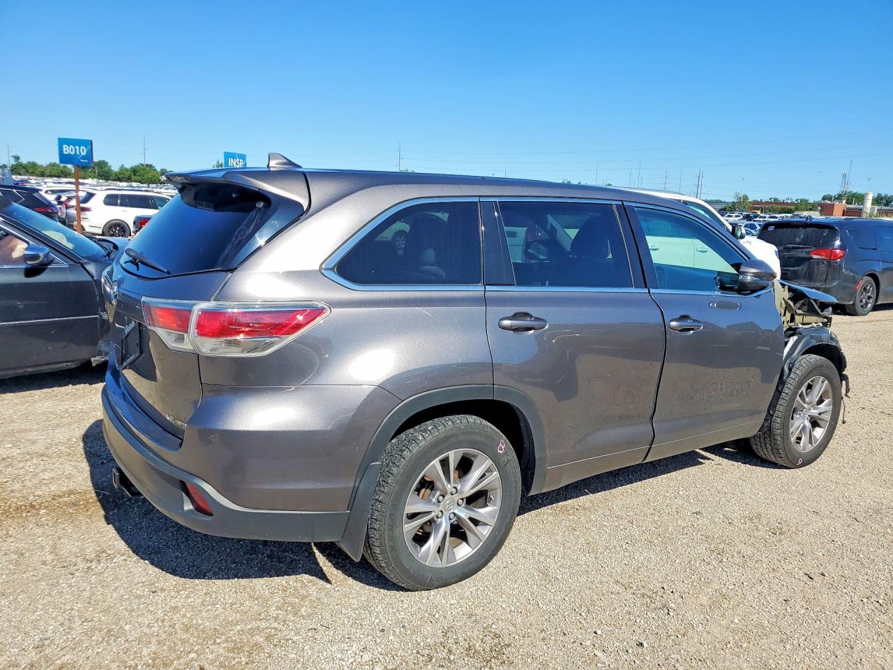 2015 Toyota Highlander Le Plus Серый vin: 5TDBKRFH1FS073890
