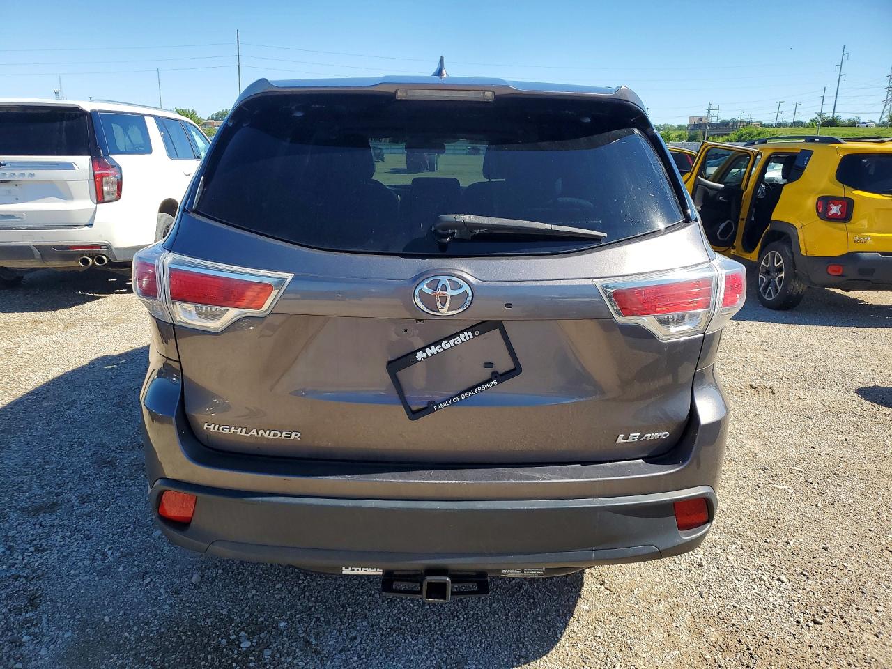 2015 Toyota Highlander Le Plus Серый vin: 5TDBKRFH1FS073890