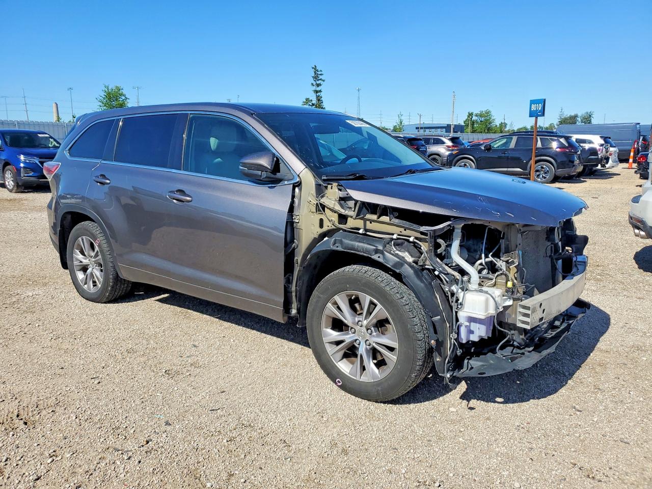 2015 Toyota Highlander Le Plus Серый vin: 5TDBKRFH1FS073890