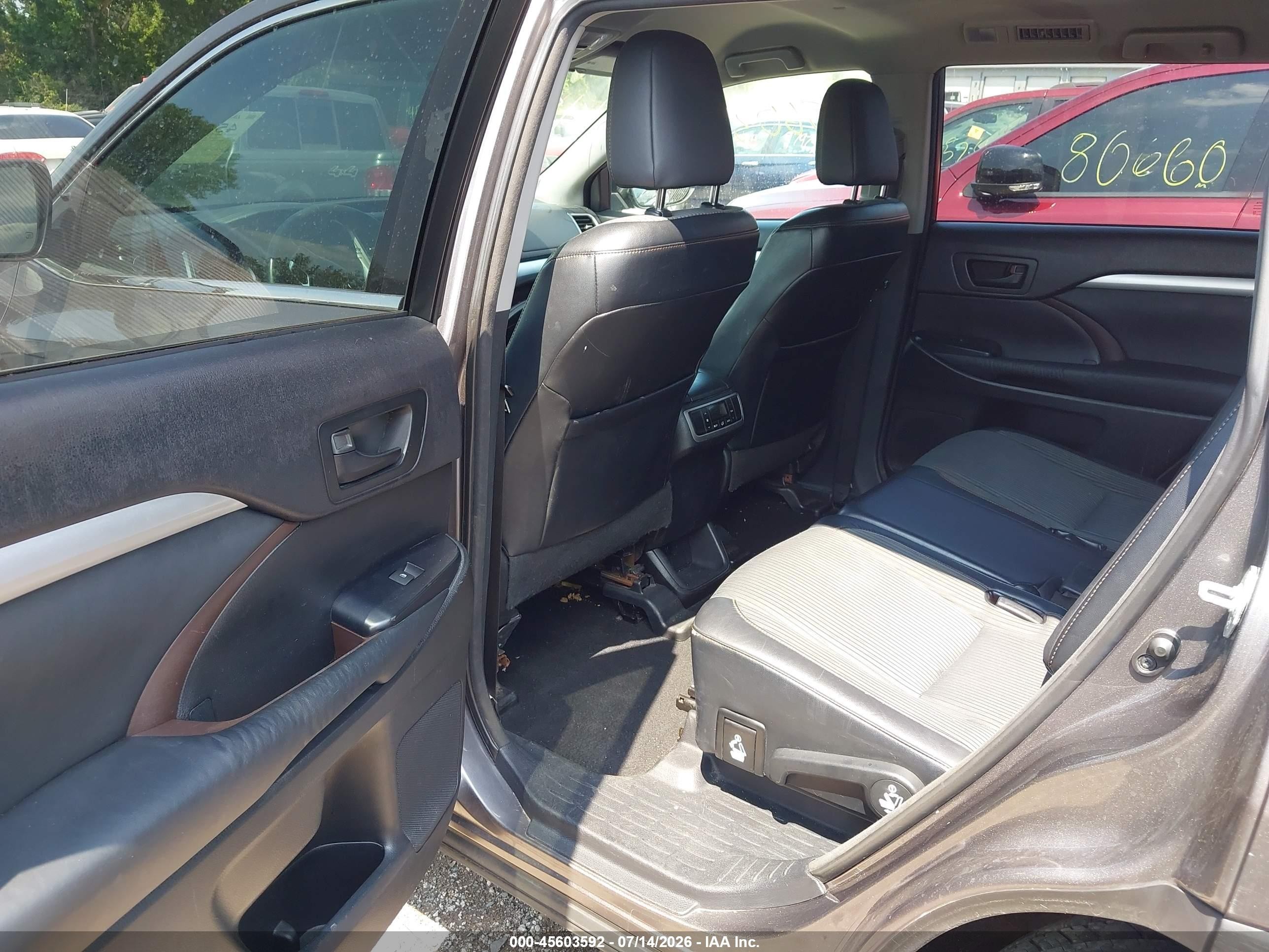 2015 Toyota Highlander Le Plus V6 Gray vin: 5TDBKRFH1FS149298