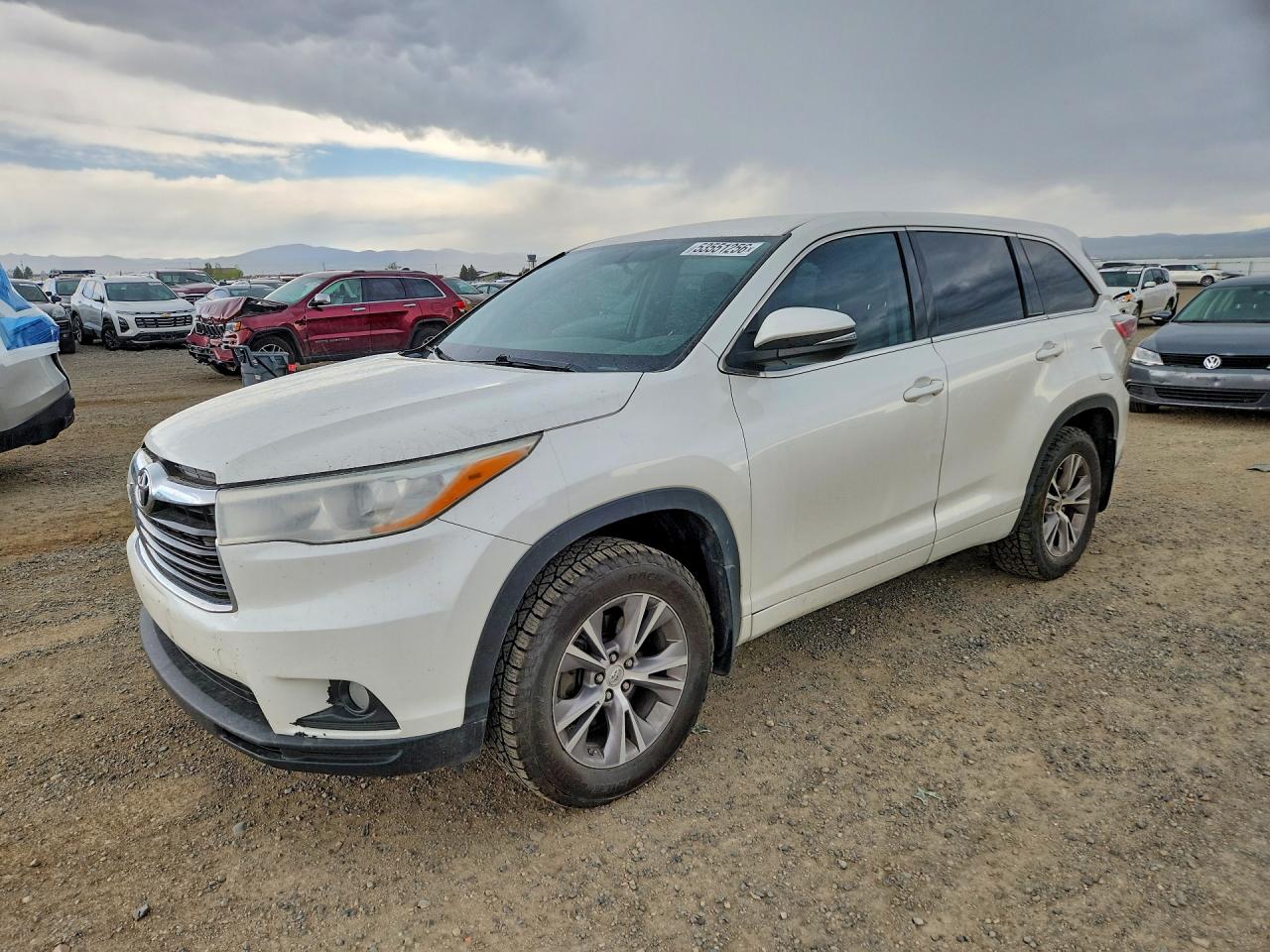 2014 Toyota Highlander Le Plus White vin: 5TDBKRFH3ES022180