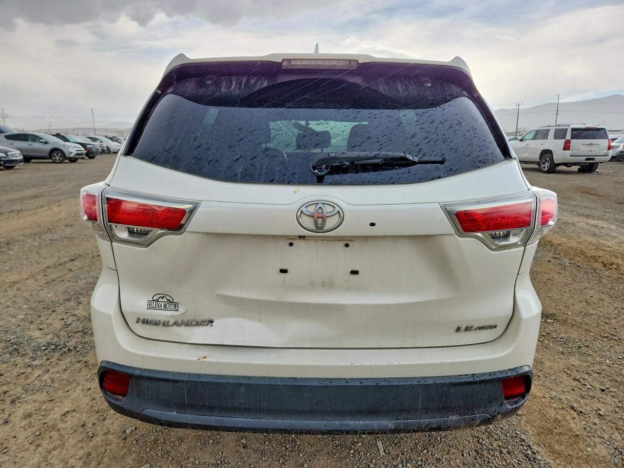 2014 Toyota Highlander Le Plus White vin: 5TDBKRFH3ES022180
