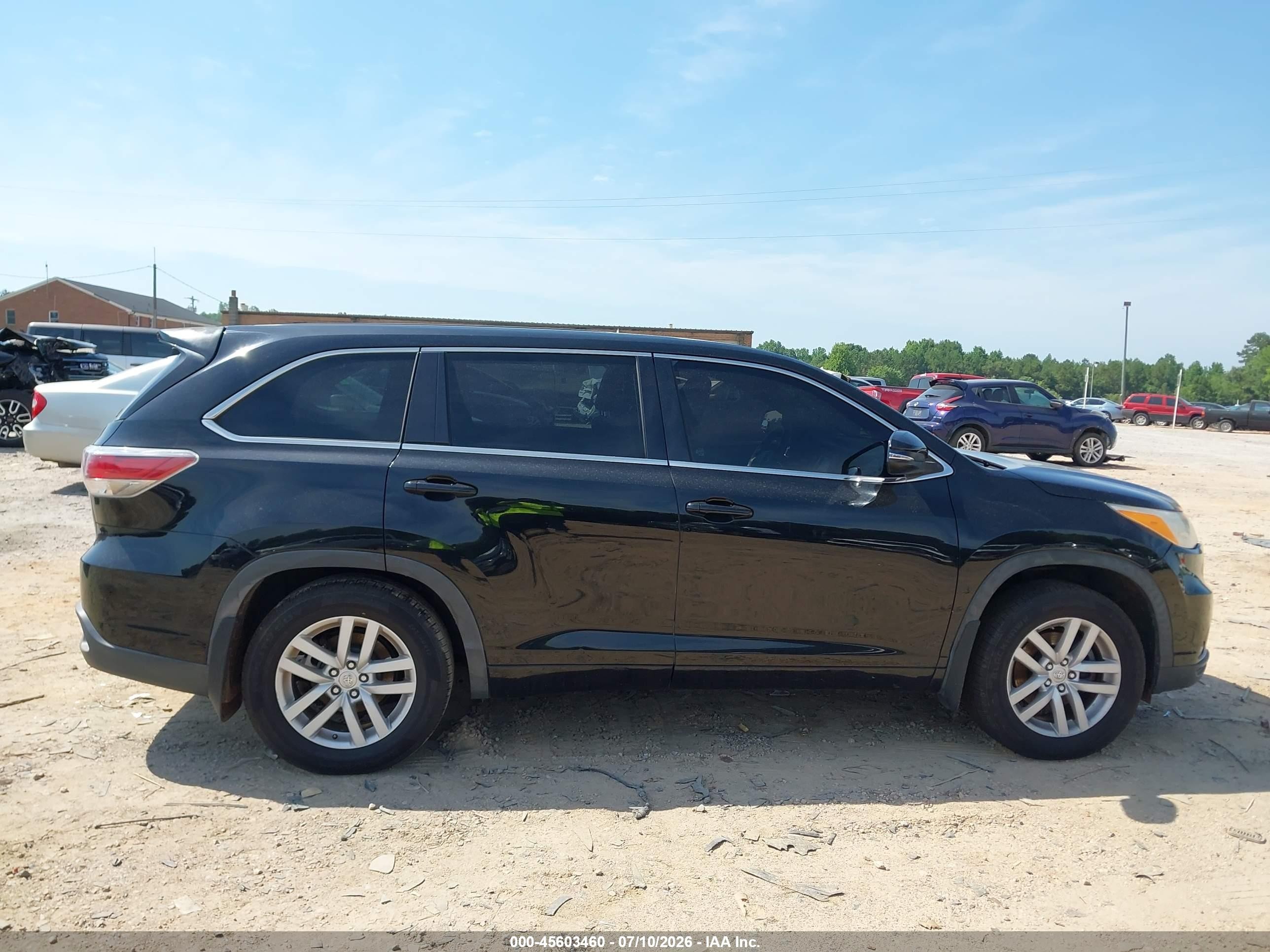 2014 Toyota Highlander Le V6 Black vin: 5TDBKRFH3ES046821