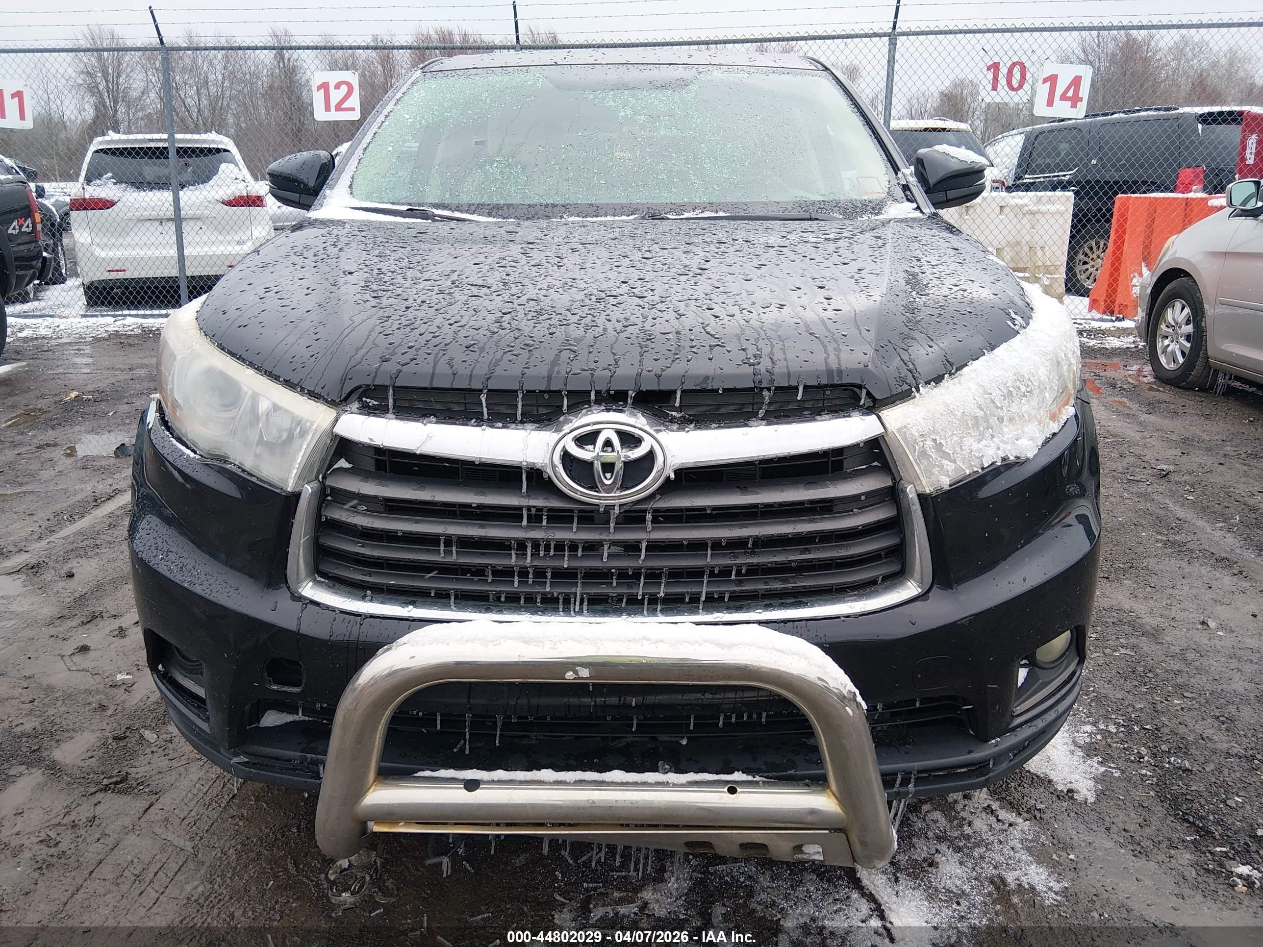 2015 Toyota Highlander Le Plus V6 Black vin: 5TDBKRFH3FS131286