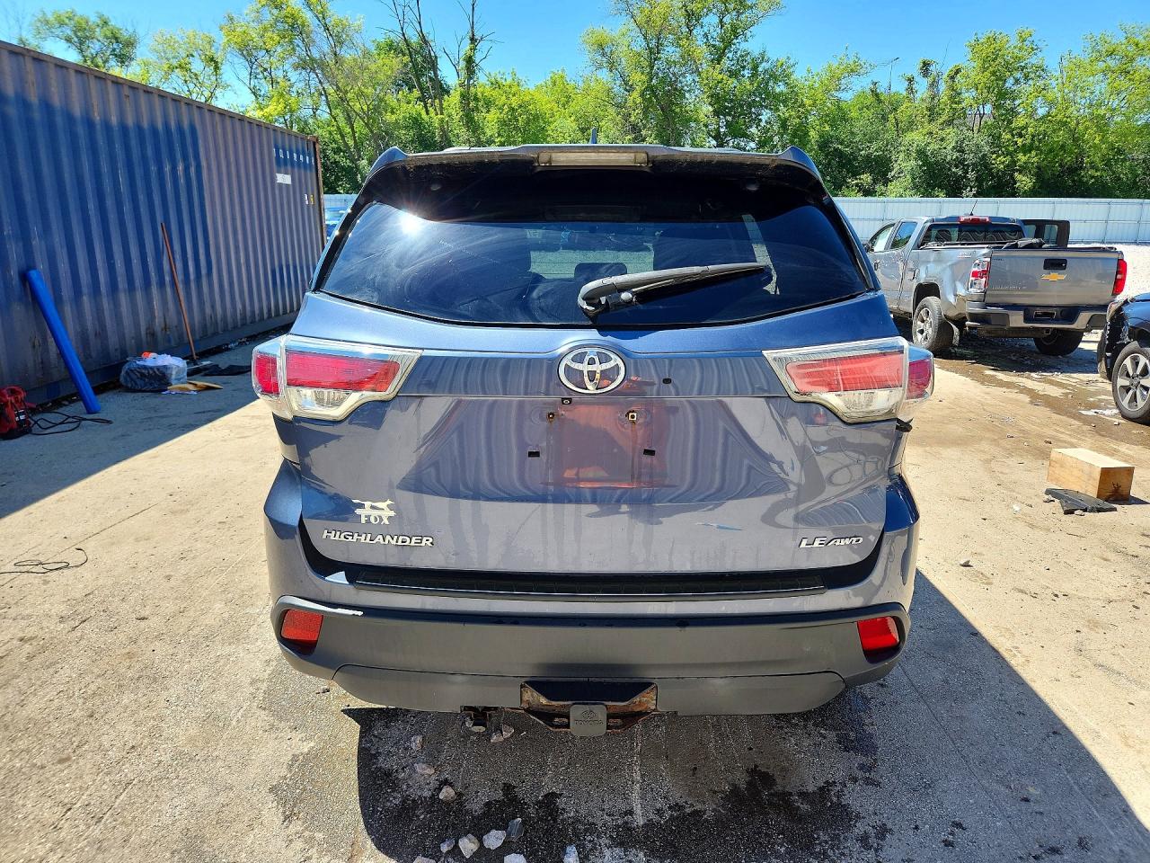 2015 Toyota Highlander Le Plus Blue vin: 5TDBKRFH3FS166734