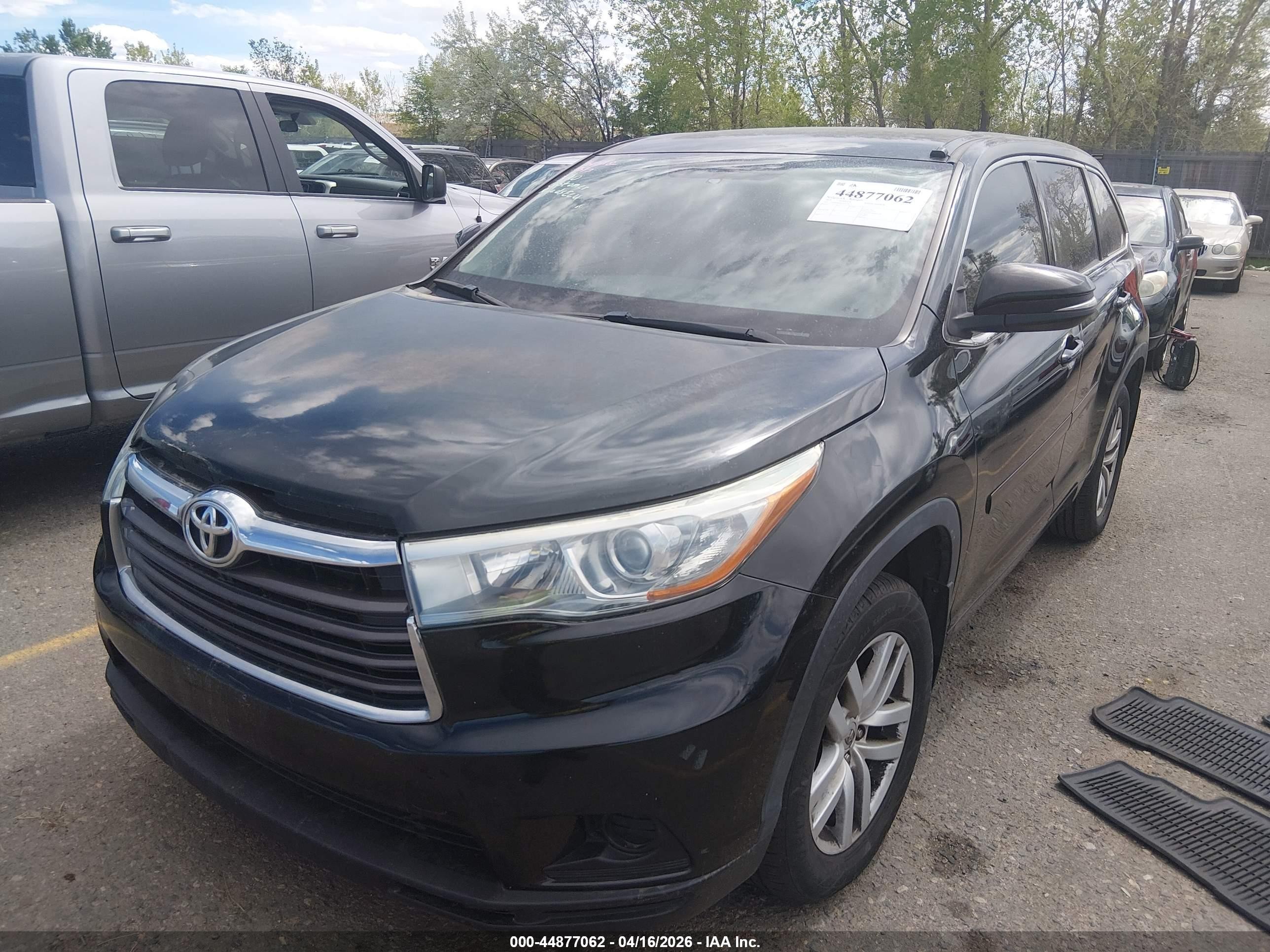 2015 Toyota Highlander Le V6 Black vin: 5TDBKRFH3FS181279