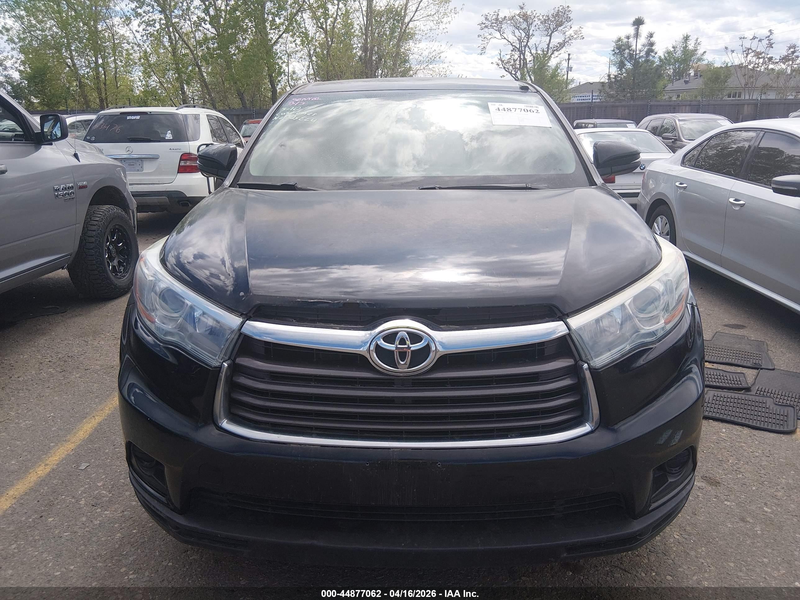 2015 Toyota Highlander Le V6 Black vin: 5TDBKRFH3FS181279