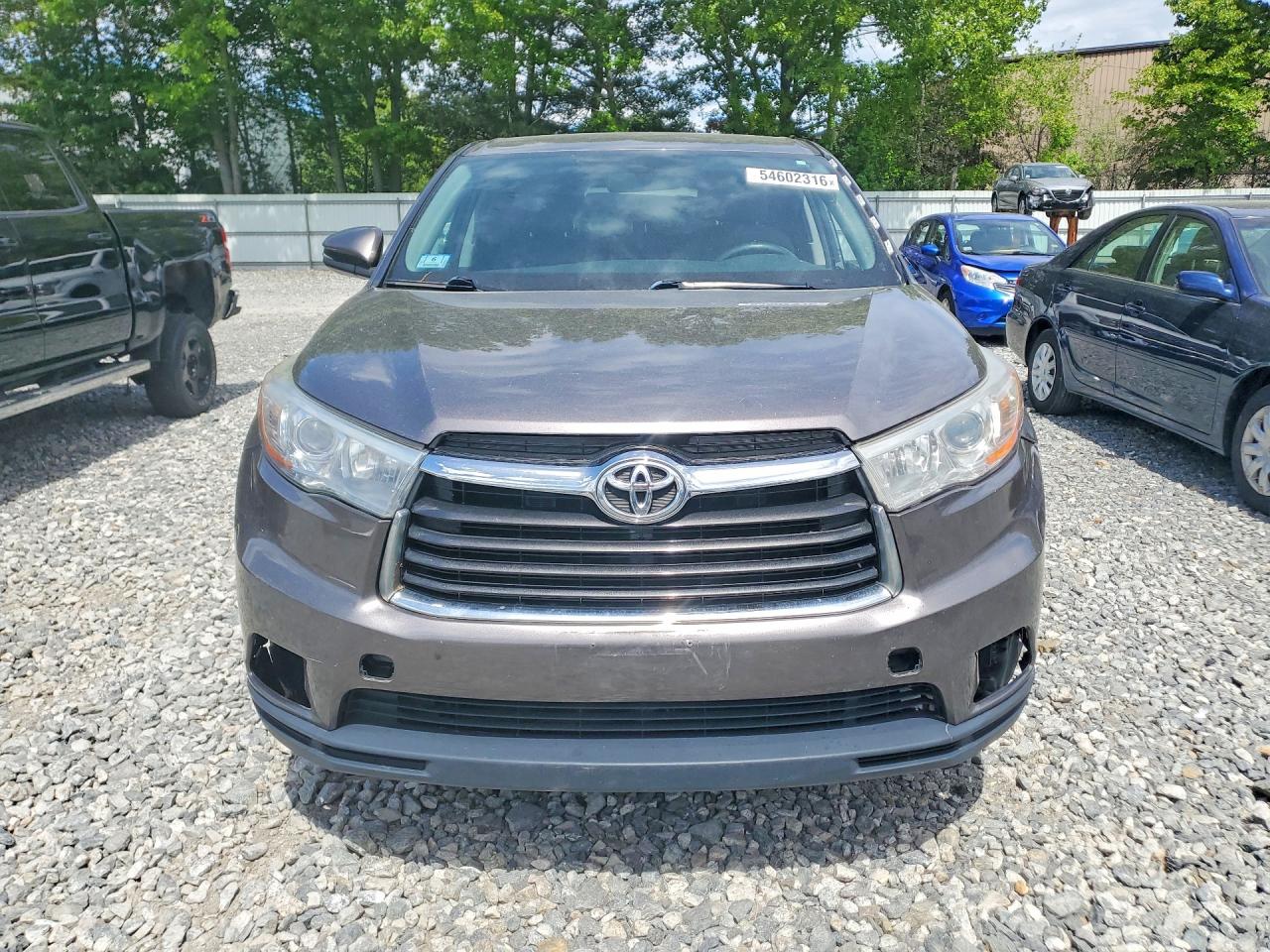 2016 Toyota Highlander Le Серый vin: 5TDBKRFH3GS271405
