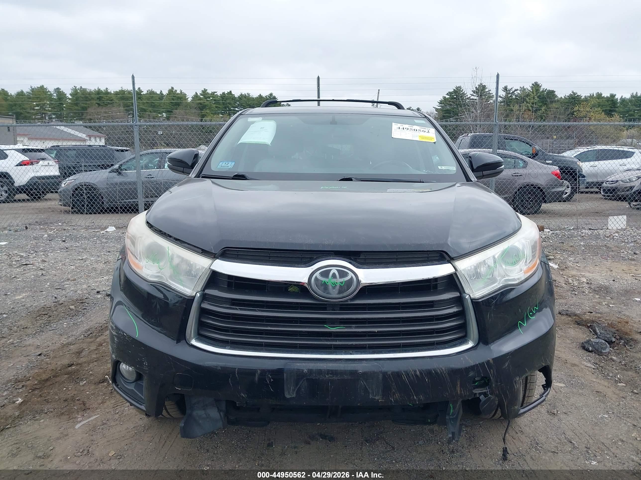 2014 Toyota Highlander Le Plus V6 Черный vin: 5TDBKRFH4ES062719