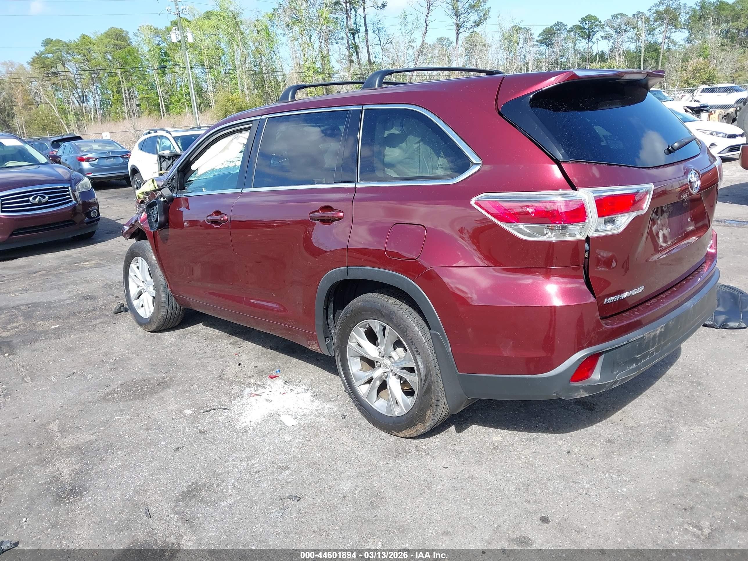 2015 Toyota Highlander Le V6 Brown vin: 5TDBKRFH4FS075181