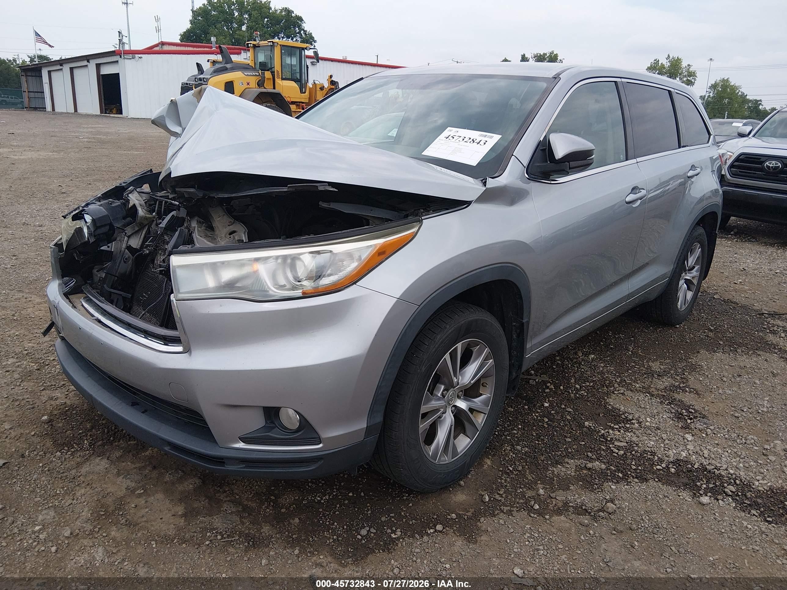 2015 Toyota Highlander Le Plus V6 Silver vin: 5TDBKRFH5FS161714