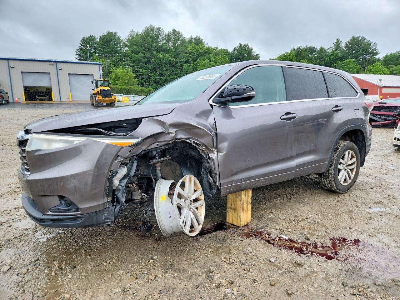 2015 Toyota Highlander Le Серый vin: 5TDBKRFH6FS175346