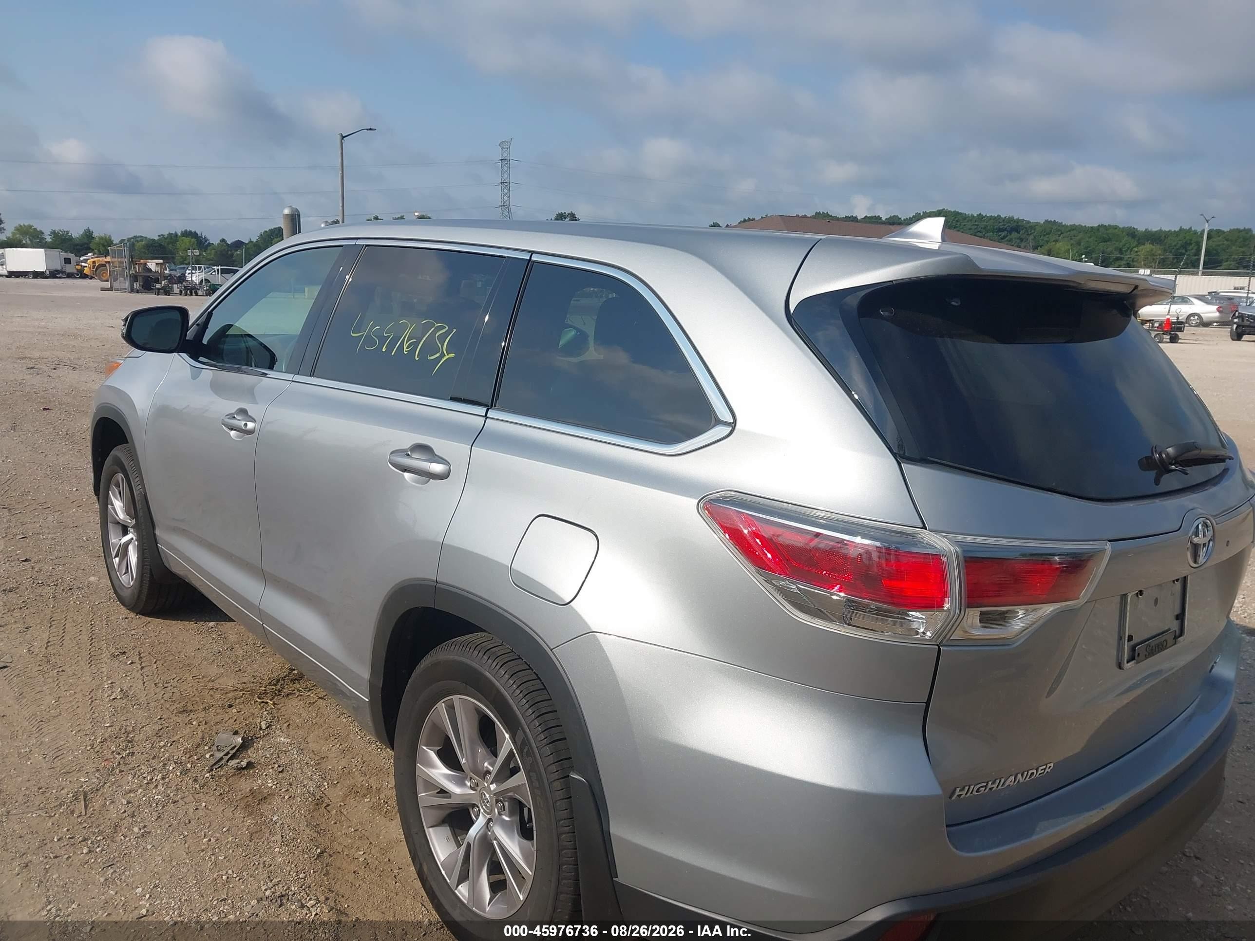 2015 Toyota Highlander Le Plus V6 Silver vin: 5TDBKRFH6FS184273