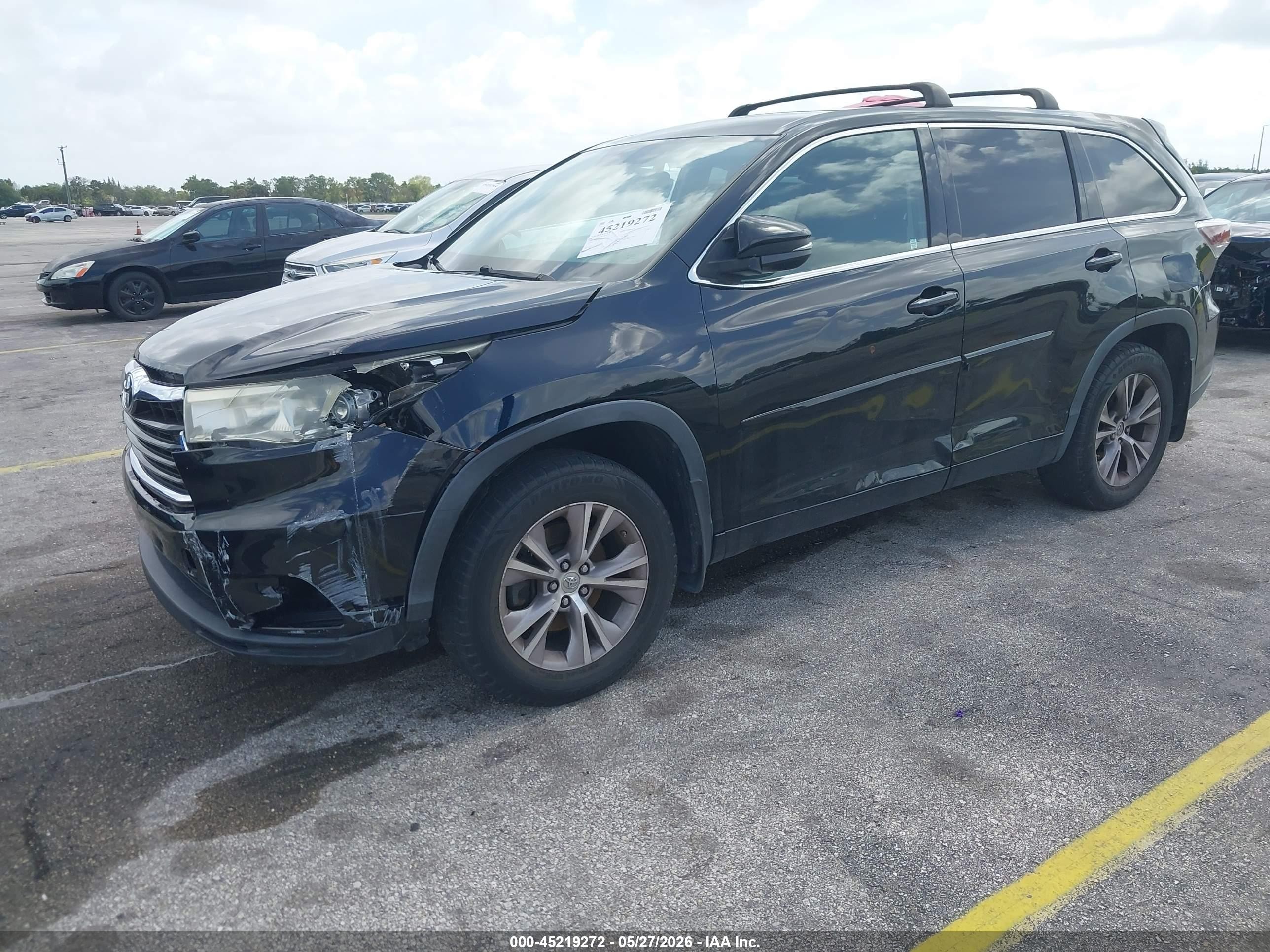 2014 Toyota Highlander Le Plus V6 Black vin: 5TDBKRFH7ES010307