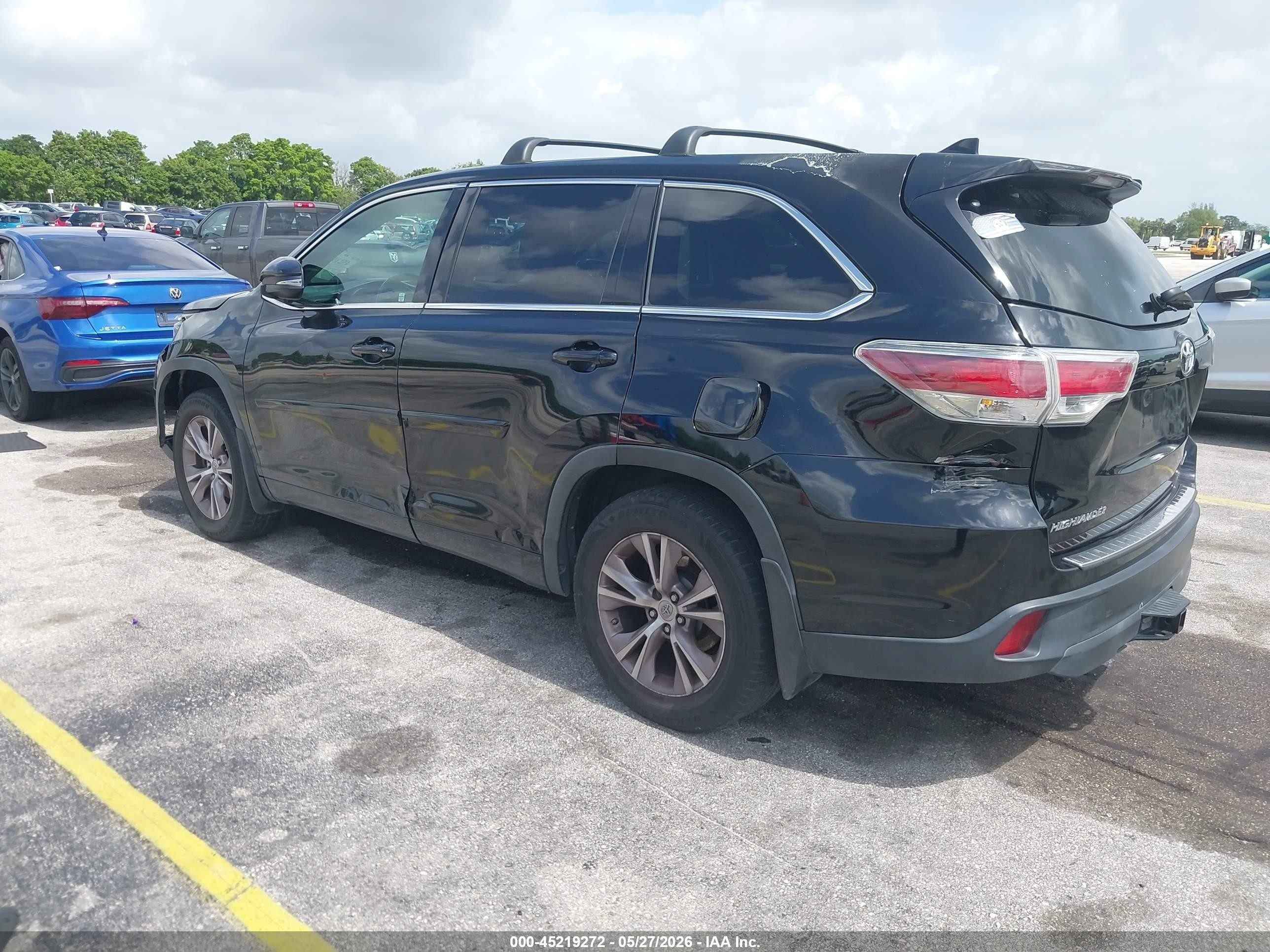 2014 Toyota Highlander Le Plus V6 Black vin: 5TDBKRFH7ES010307