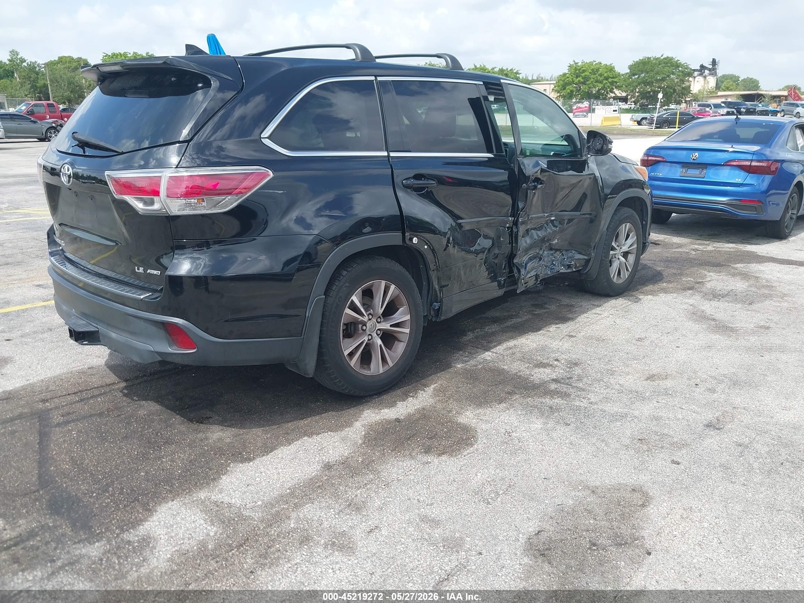 2014 Toyota Highlander Le Plus V6 Black vin: 5TDBKRFH7ES010307