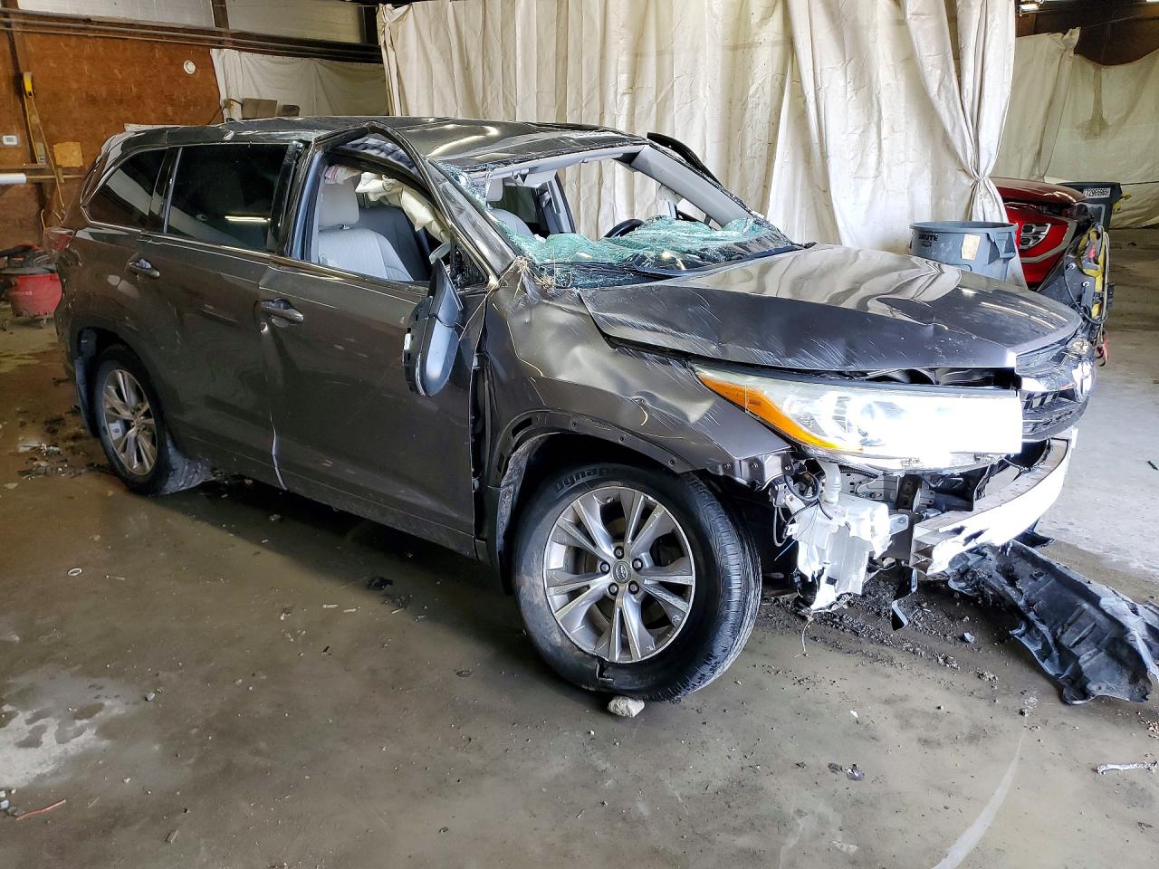 2014 Toyota Highlander Le Plus Gray vin: 5TDBKRFH7ES038902