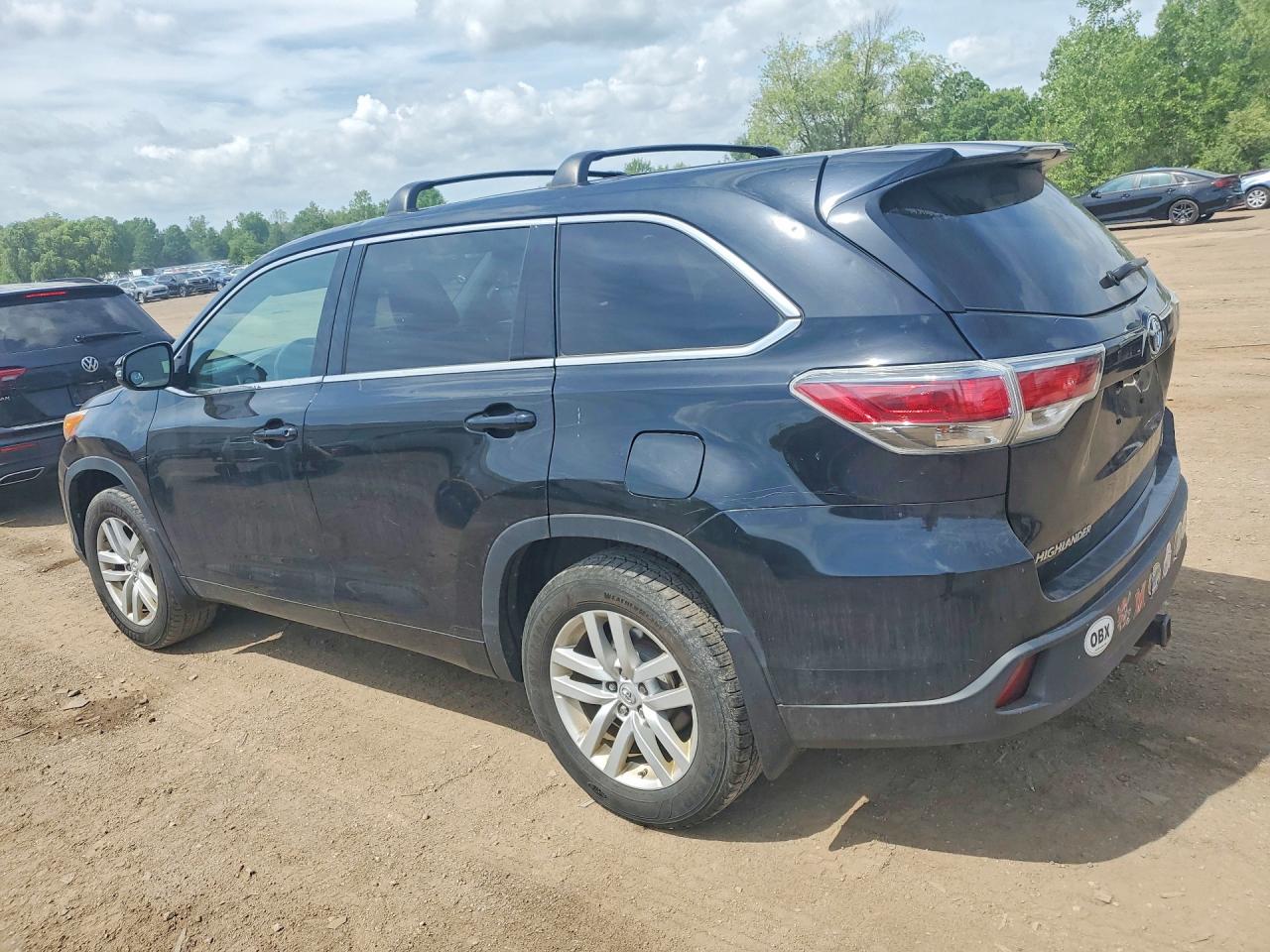 2015 Toyota Highlander Le Black vin: 5TDBKRFH7FS219256