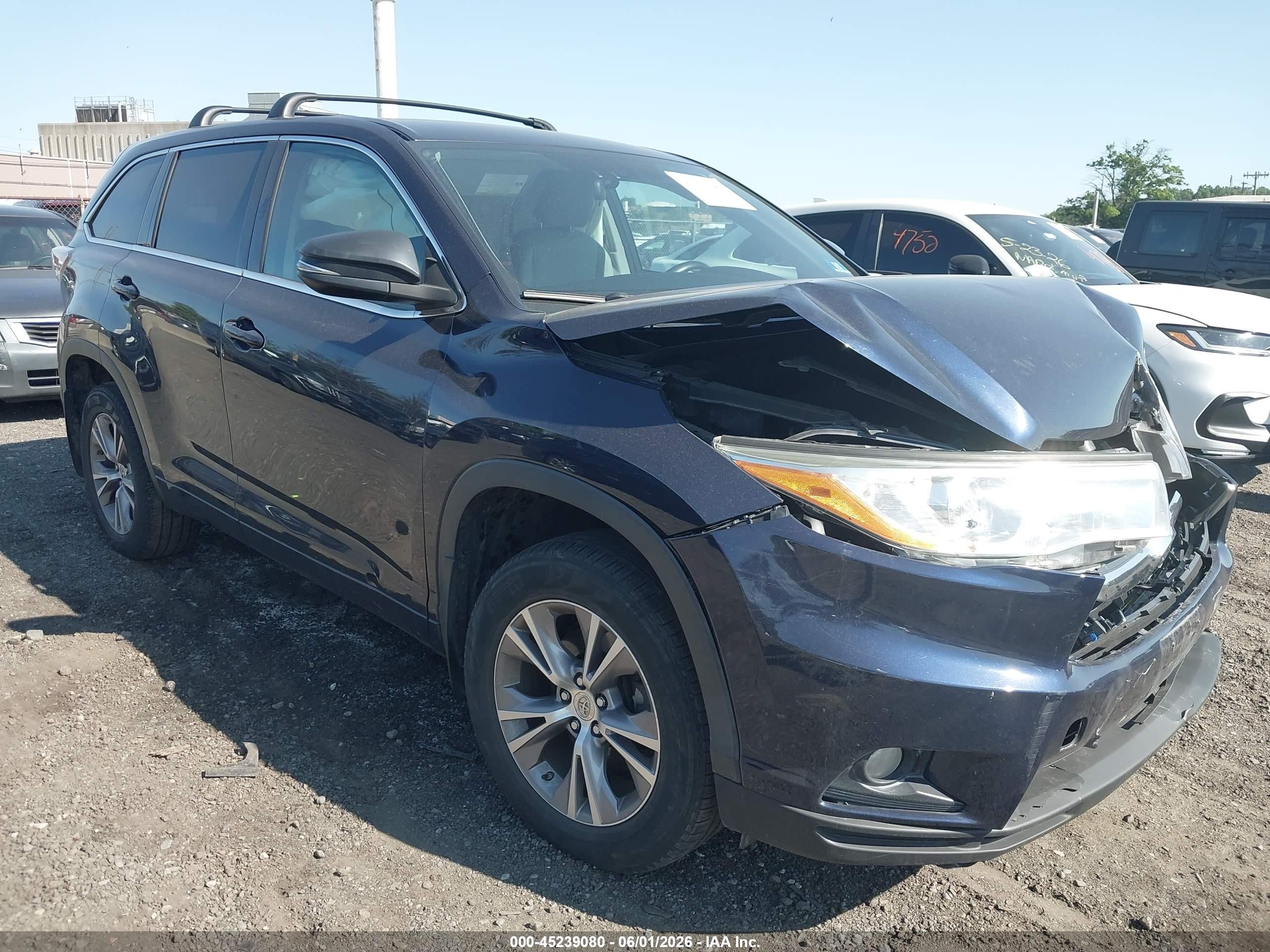 2014 Toyota Highlander Le Plus V6 Синий vin: 5TDBKRFH8ES023194