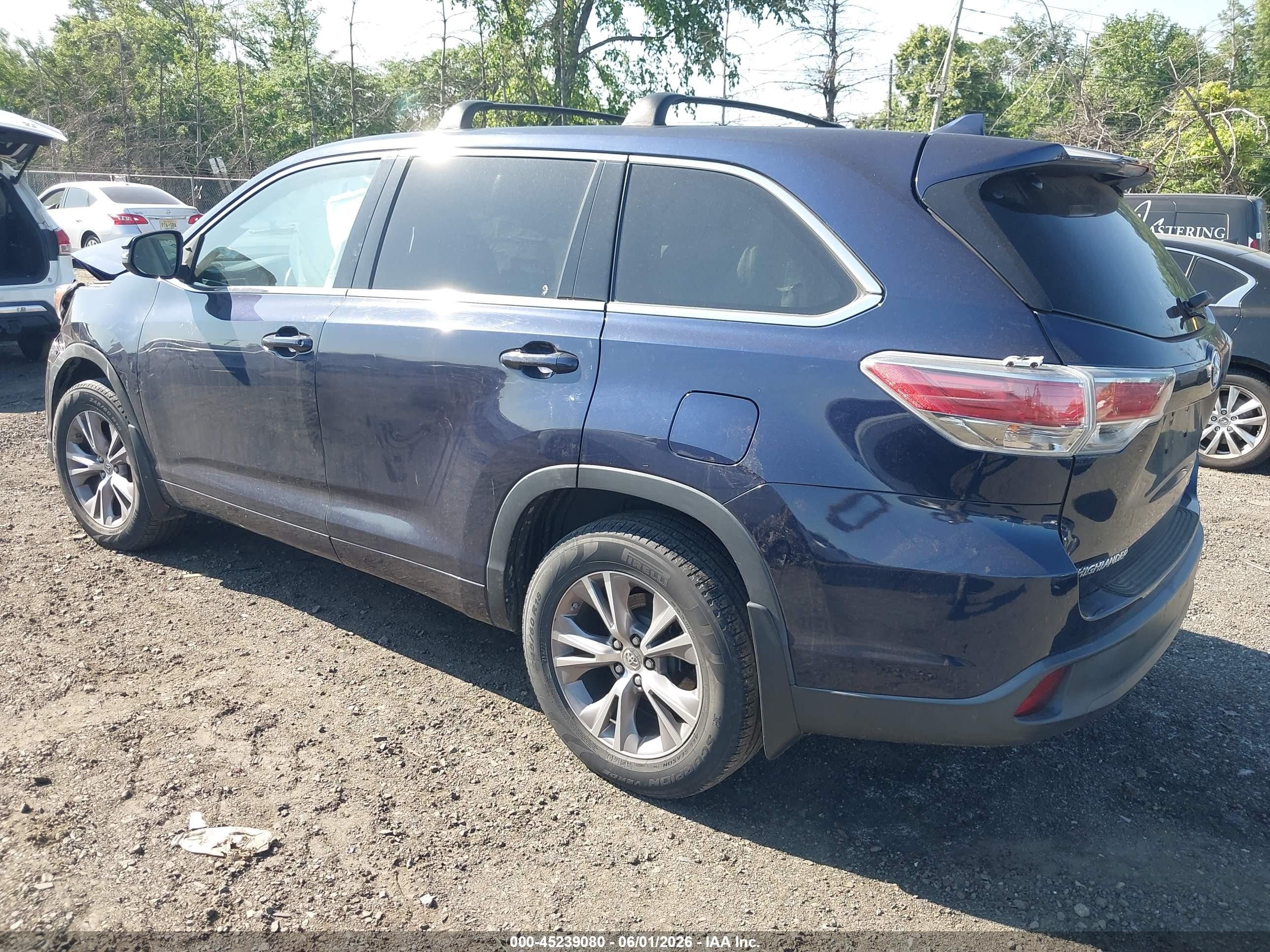 2014 Toyota Highlander Le Plus V6 Синий vin: 5TDBKRFH8ES023194