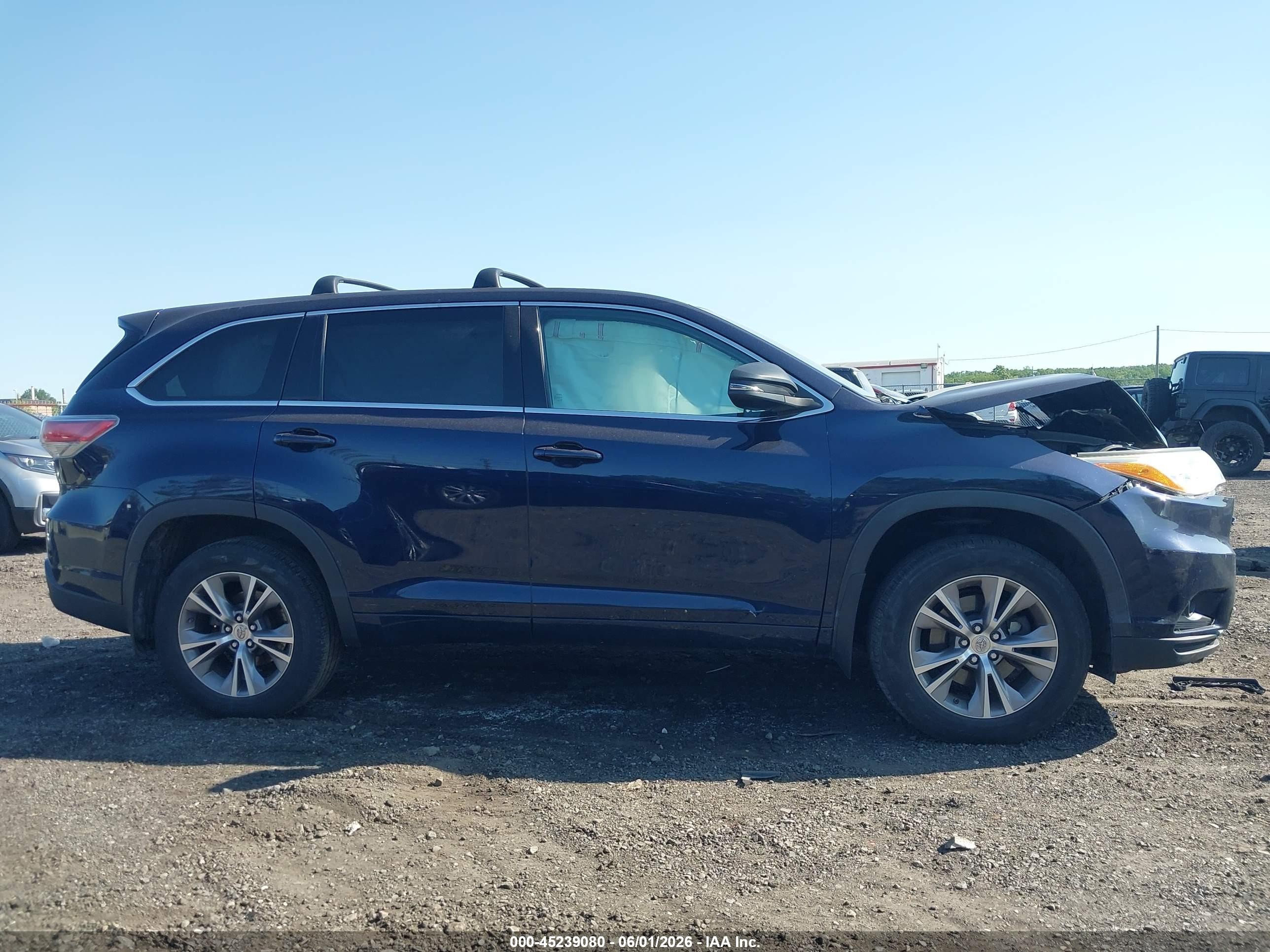 2014 Toyota Highlander Le Plus V6 Синий vin: 5TDBKRFH8ES023194