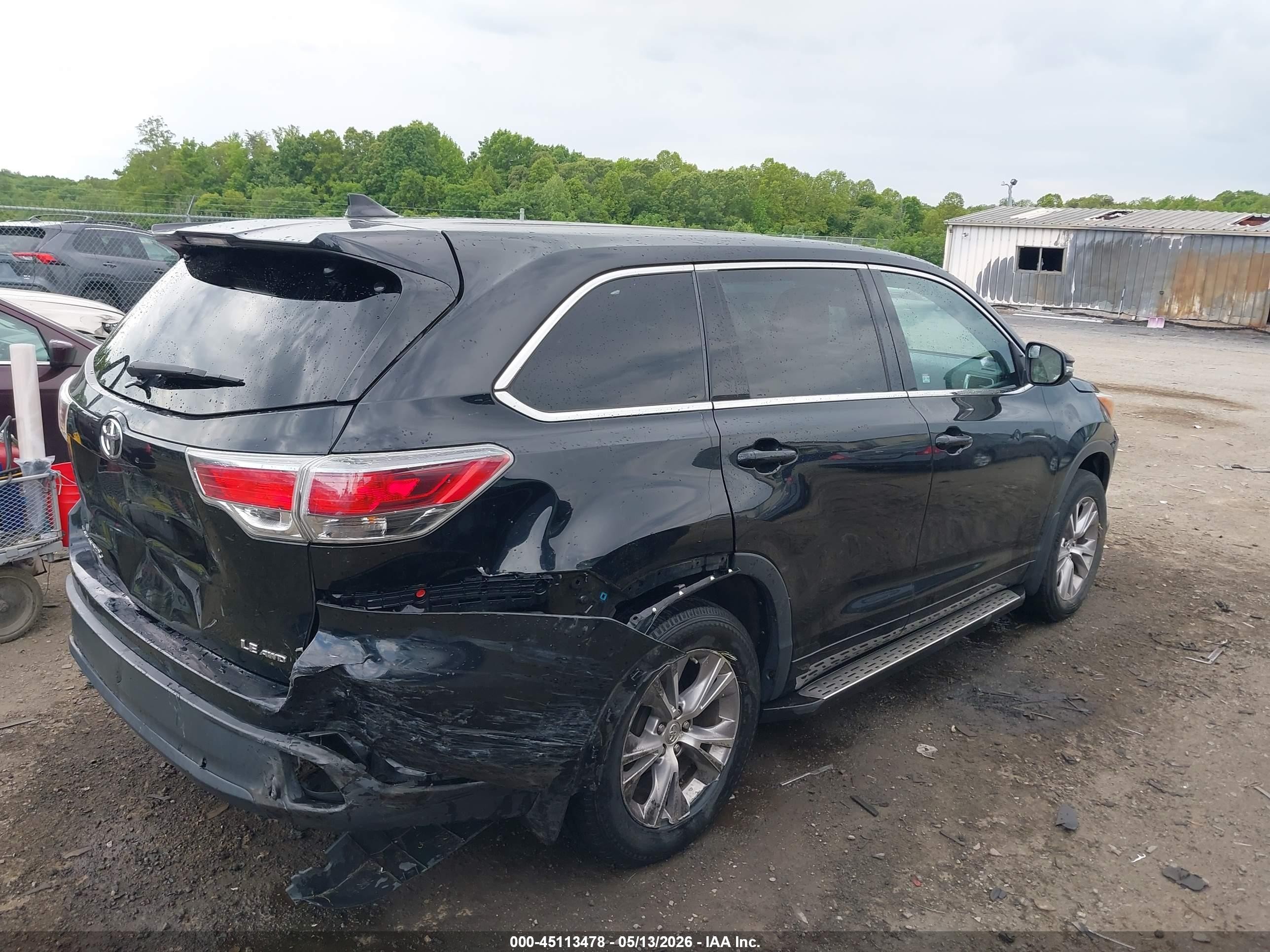2015 Toyota Highlander Le Plus V6 Black vin: 5TDBKRFH8FS205771