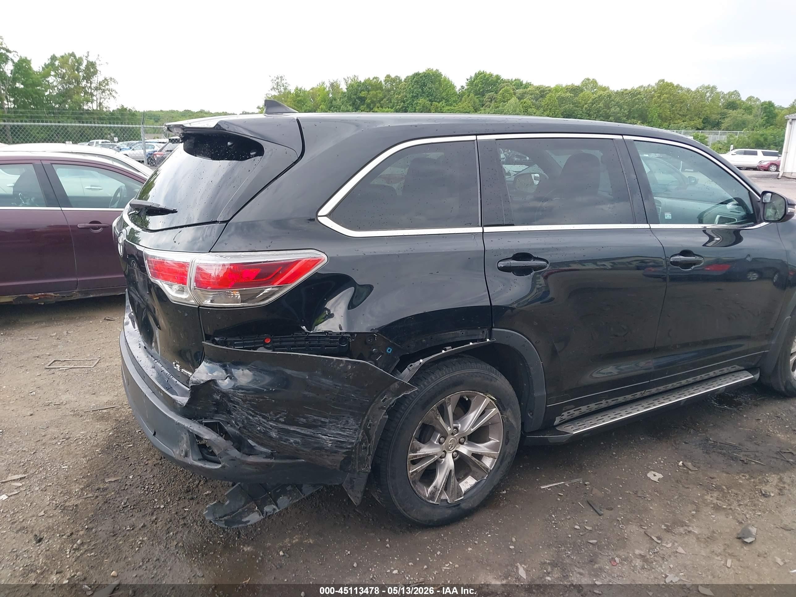 2015 Toyota Highlander Le Plus V6 Black vin: 5TDBKRFH8FS205771