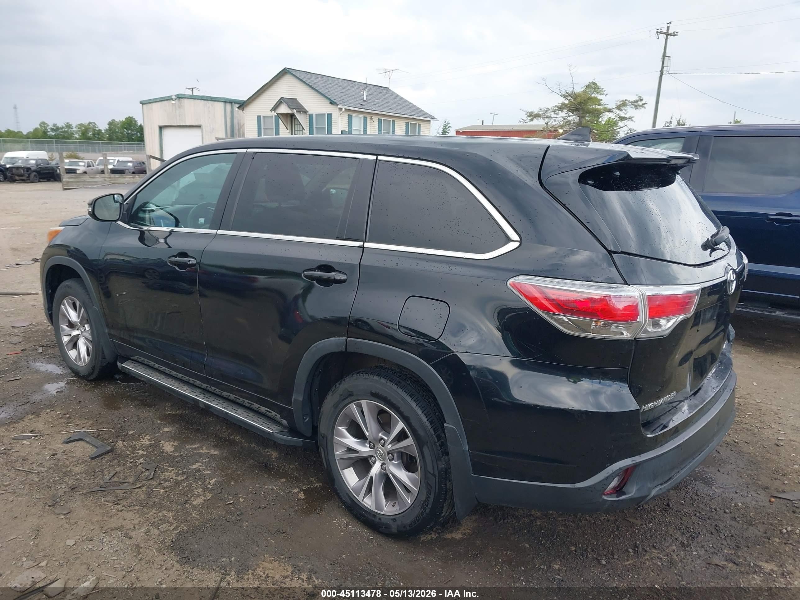 2015 Toyota Highlander Le Plus V6 Black vin: 5TDBKRFH8FS205771