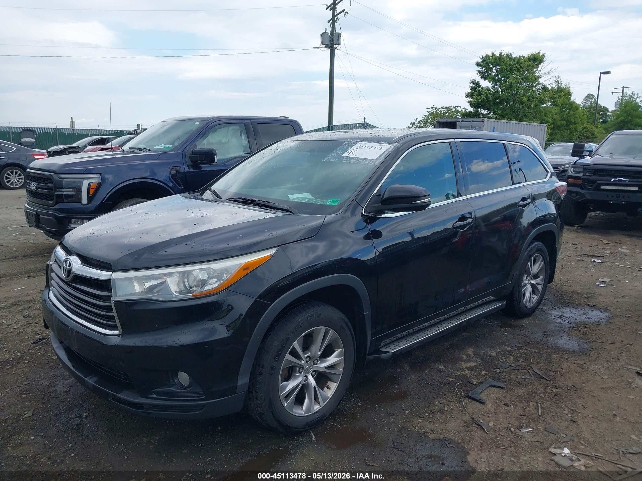 2015 Toyota Highlander Le Plus V6 Black vin: 5TDBKRFH8FS205771