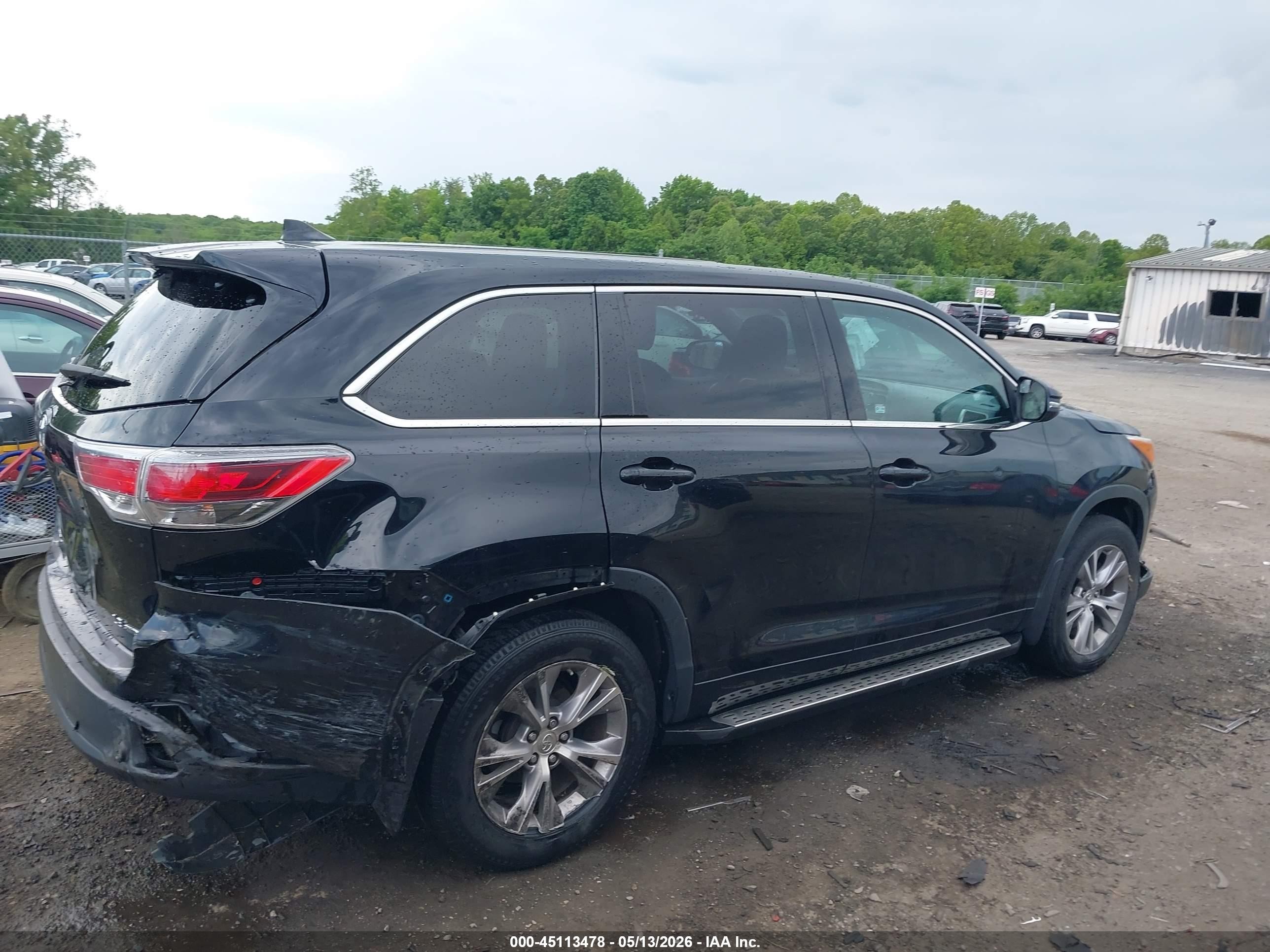 2015 Toyota Highlander Le Plus V6 Black vin: 5TDBKRFH8FS205771
