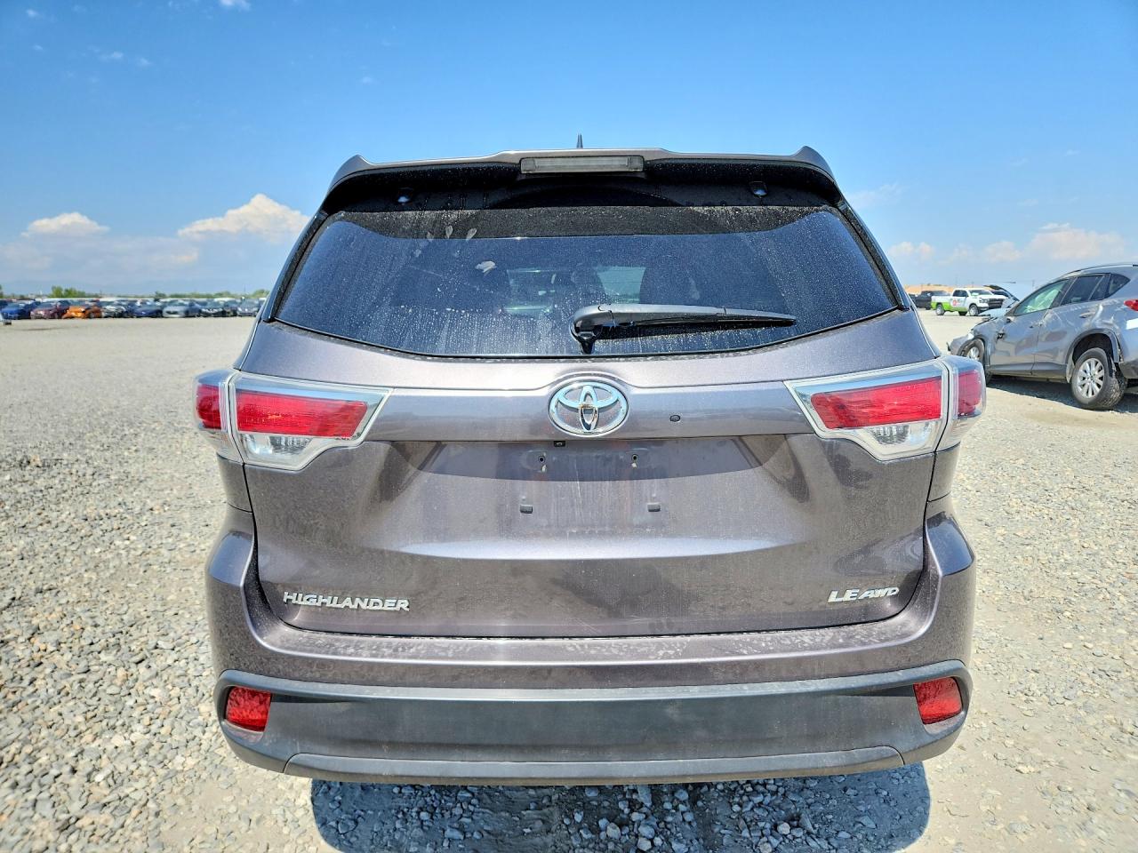 2015 Toyota Highlander Le Plus Gray vin: 5TDBKRFH9FS102195