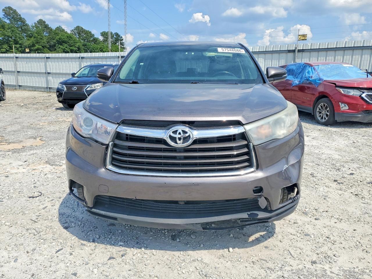 2015 Toyota Highlander Le Plus Gray vin: 5TDBKRFH9FS157195