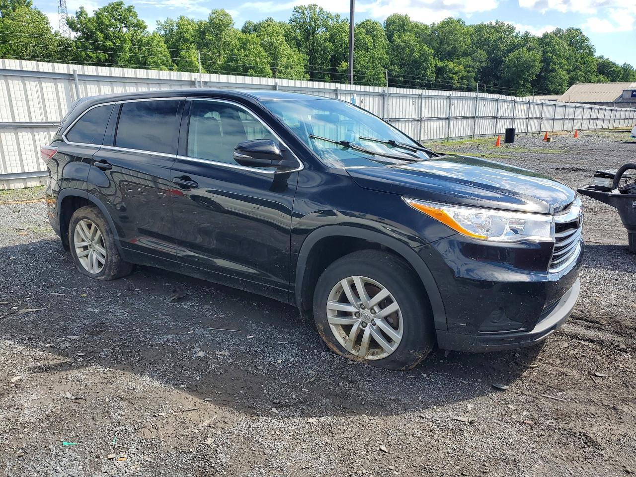 2014 Toyota Highlander Le Черный vin: 5TDBKRFHXES023732